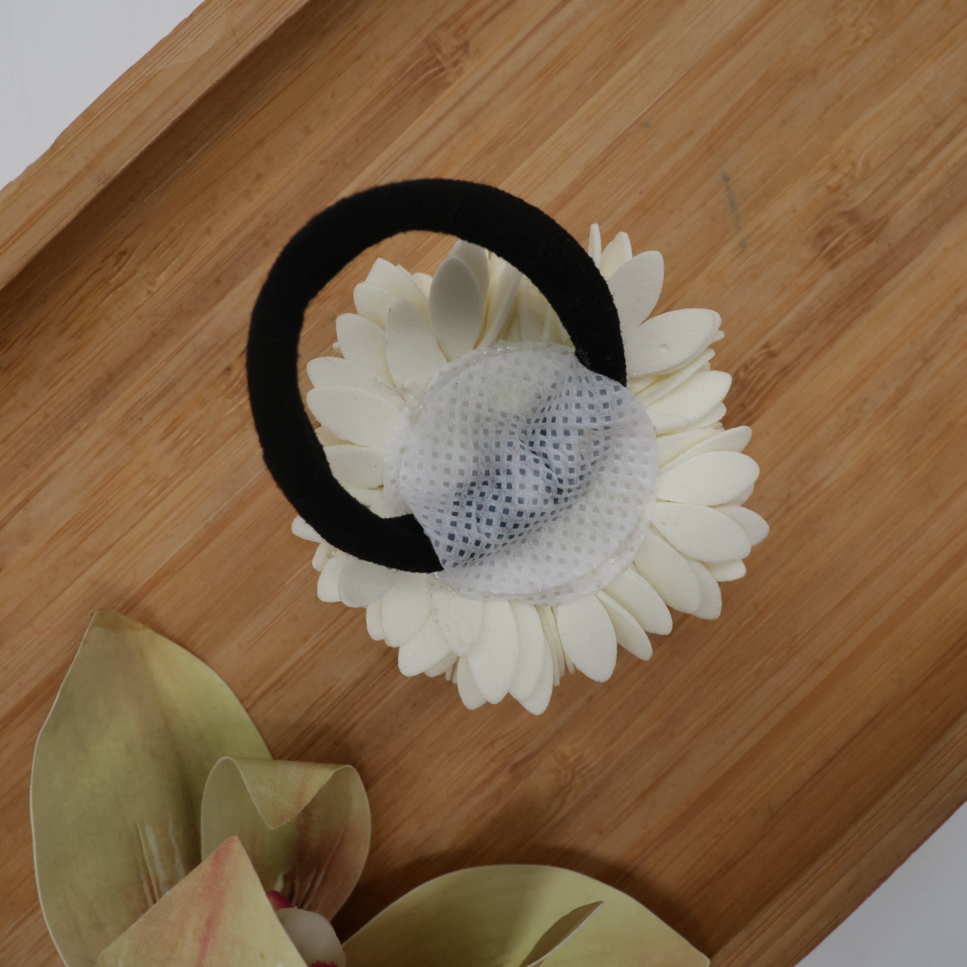 Realistic Foam Mullai Poo Kundan Kolam Hair Band For Women & Kids