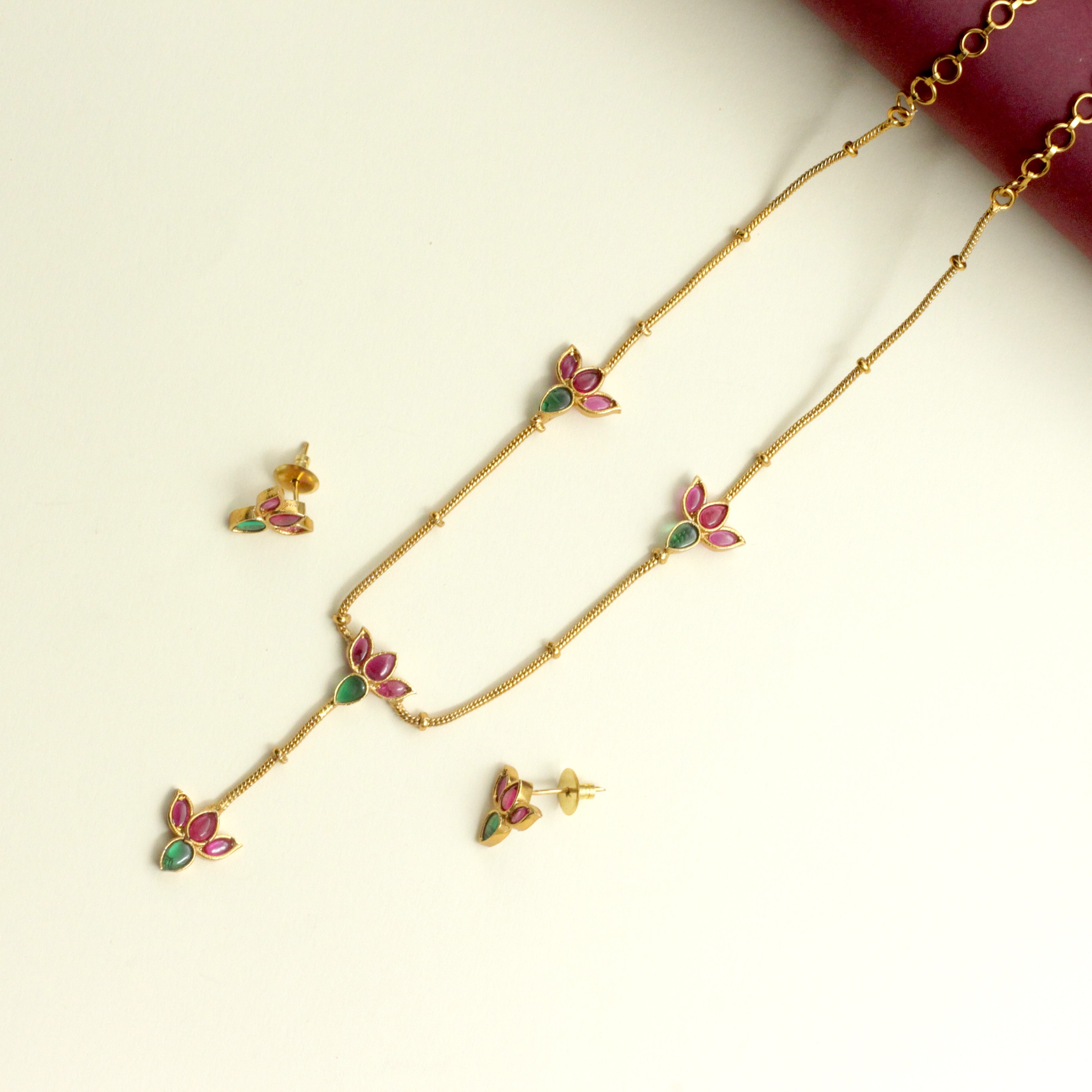 Cute Delicate Kemp Lotus Necklace