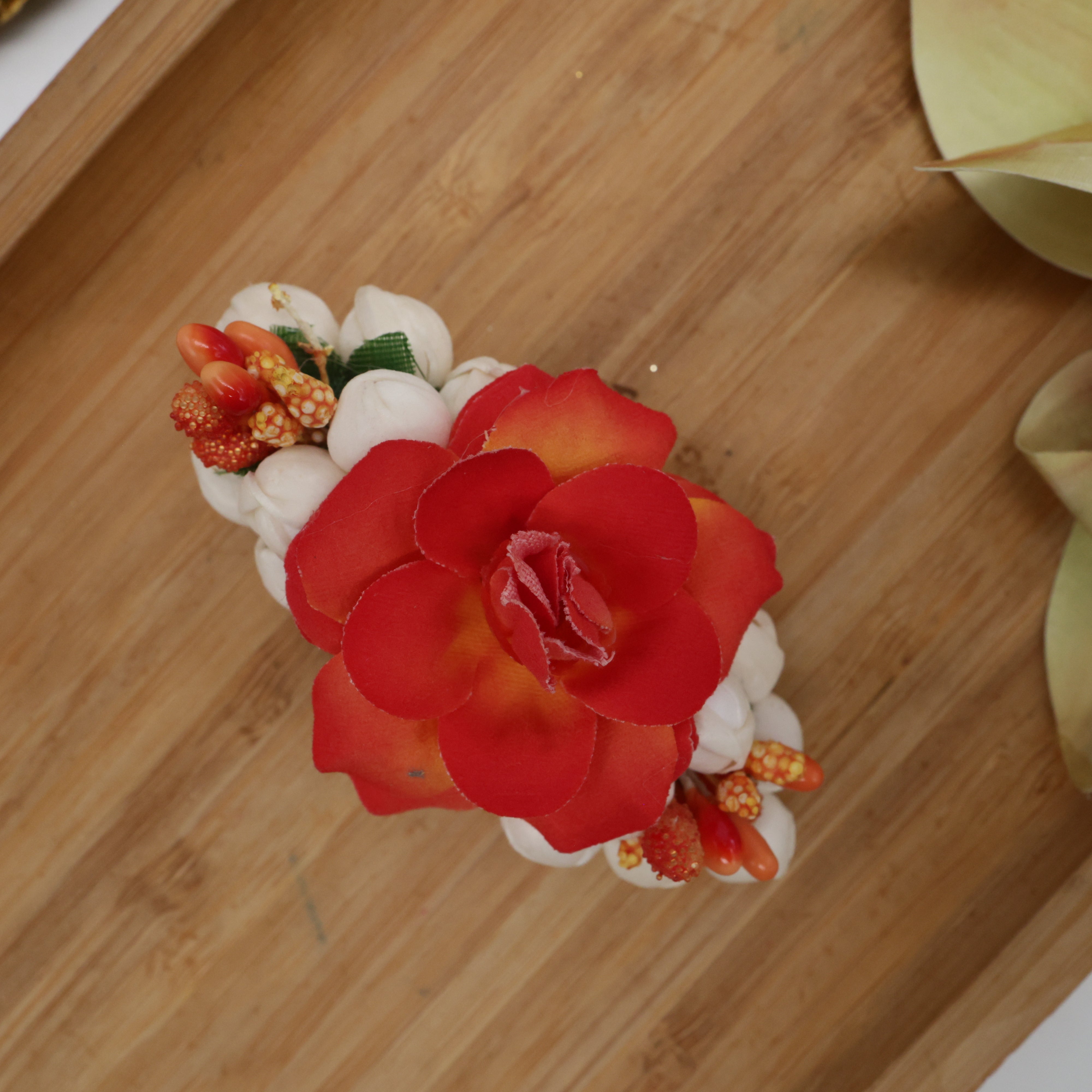 Jasmine Pollen Rose Fancy French Barrette Hair Clip For Women