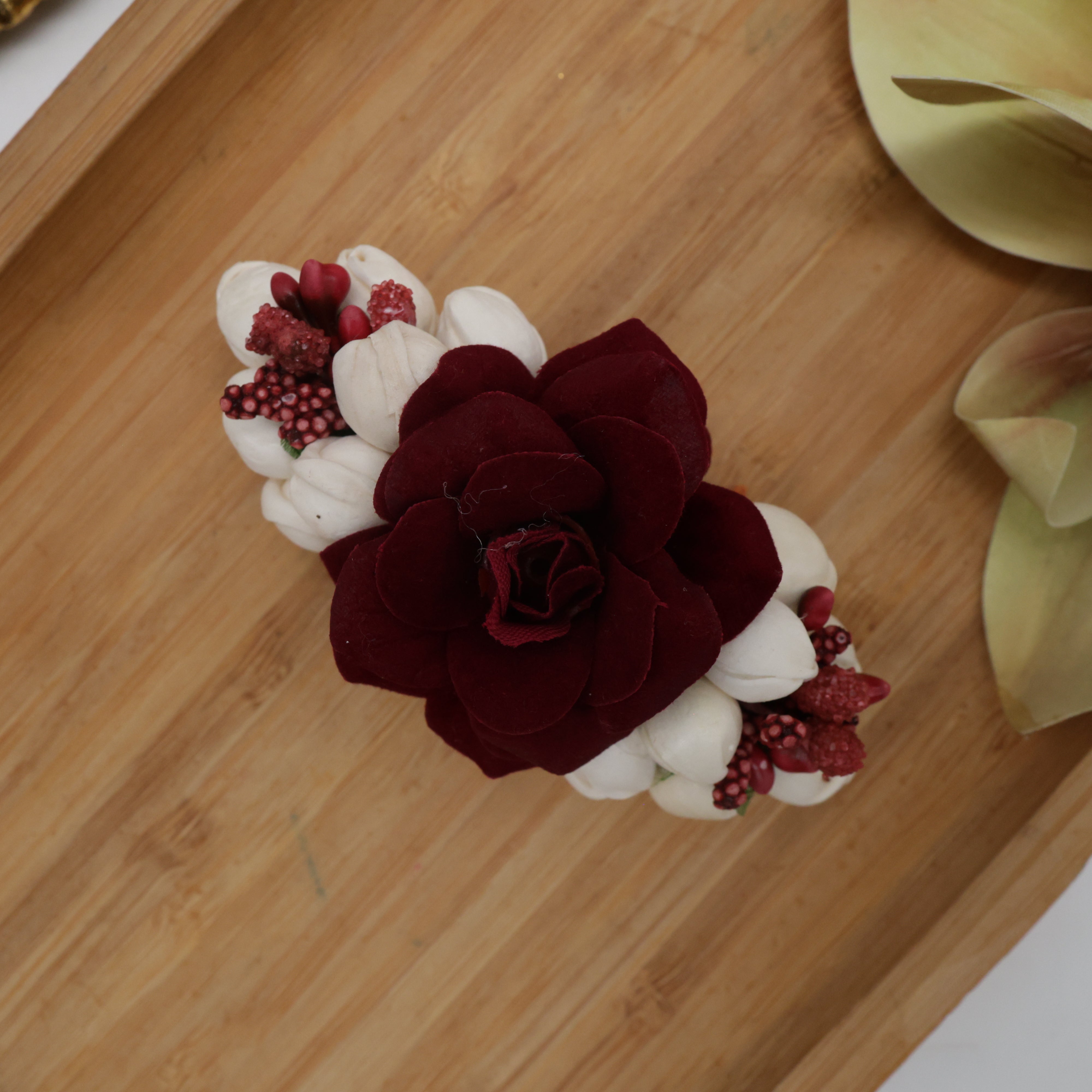 Jasmine Pollen Rose Fancy French Barrette Hair Clip For Women