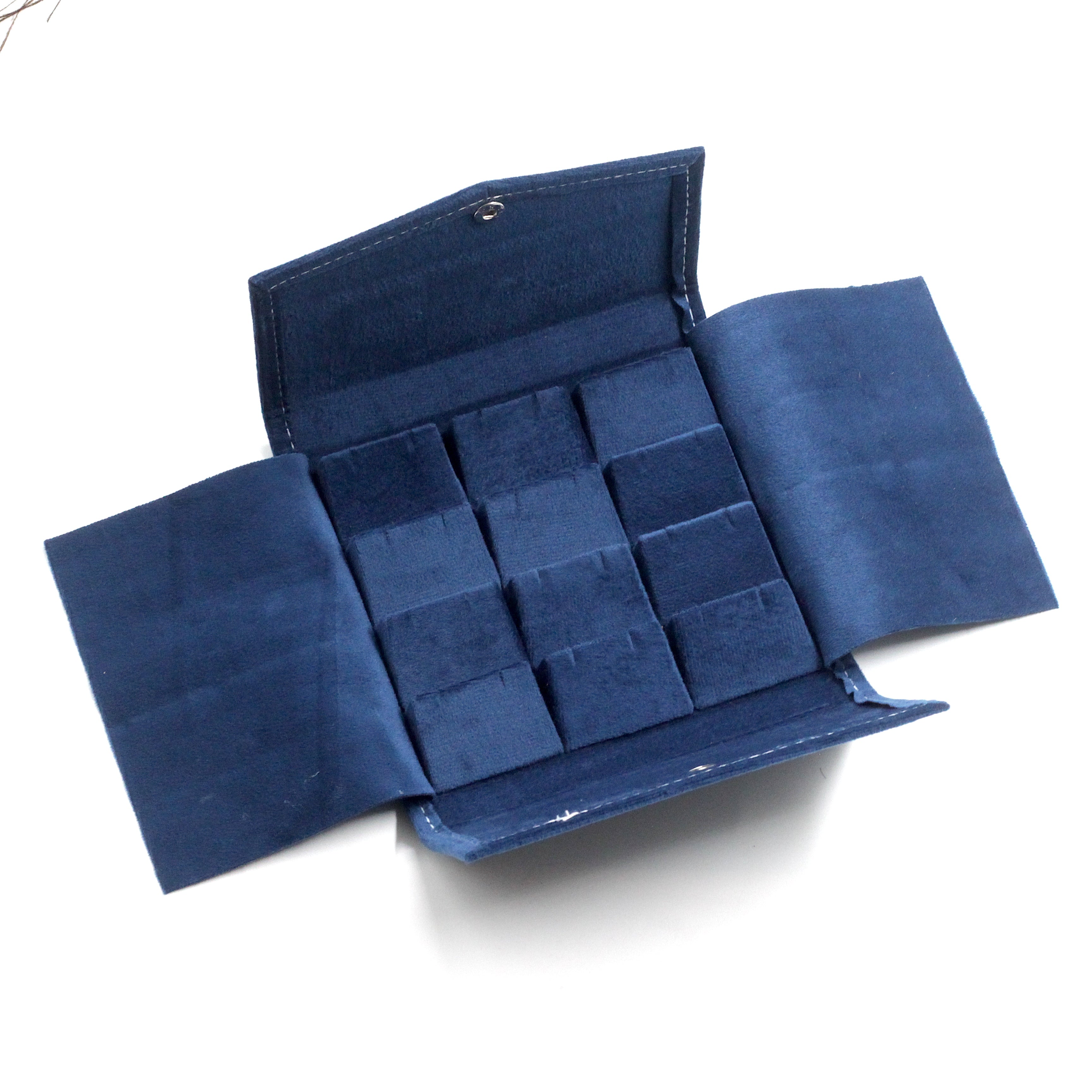 Premium Velvet Flap Earrings Organiser - 12 Earrings Holder - Assorted Colours