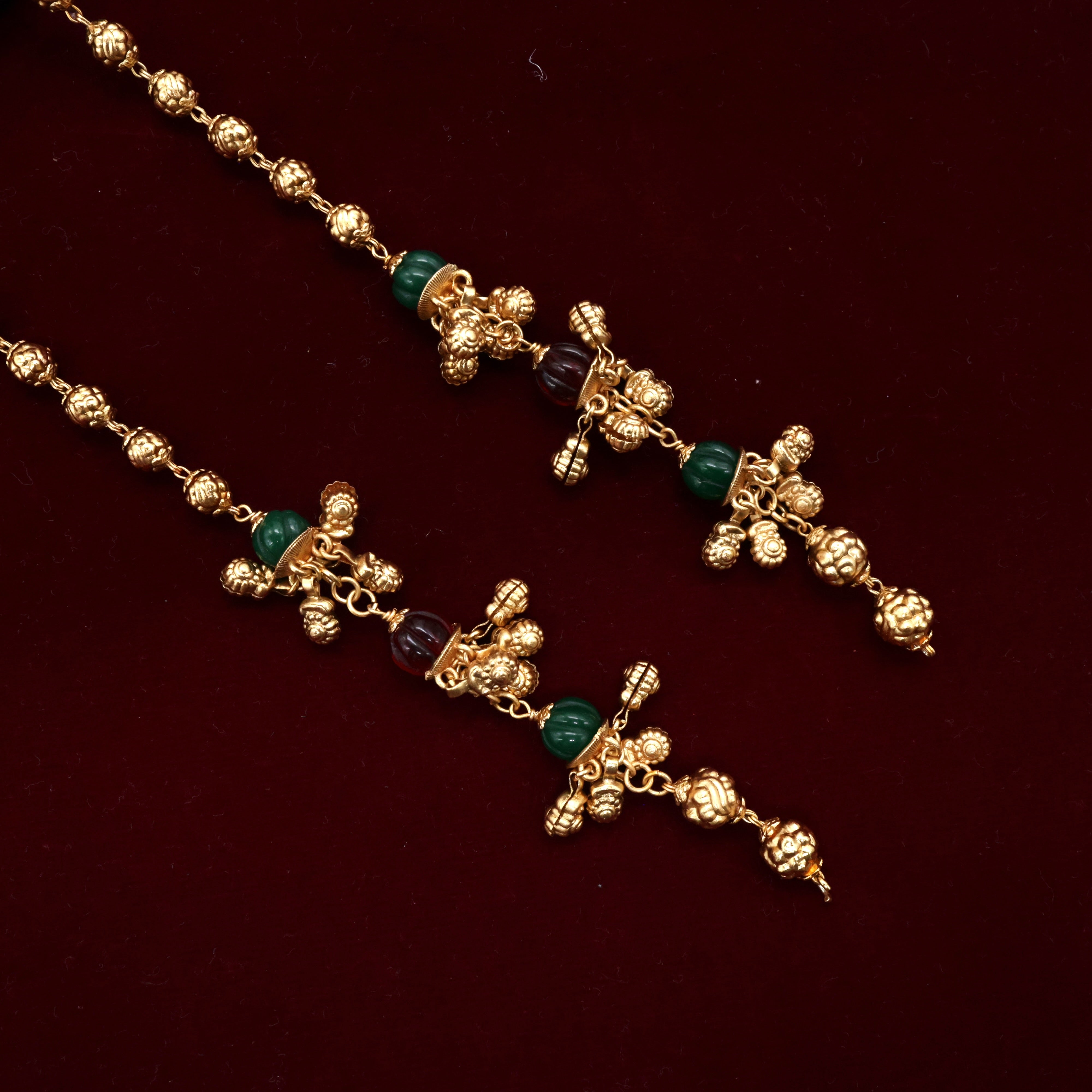 Premium Antique Gate Ghungroo Mani Mala - Attachable Chain Only
