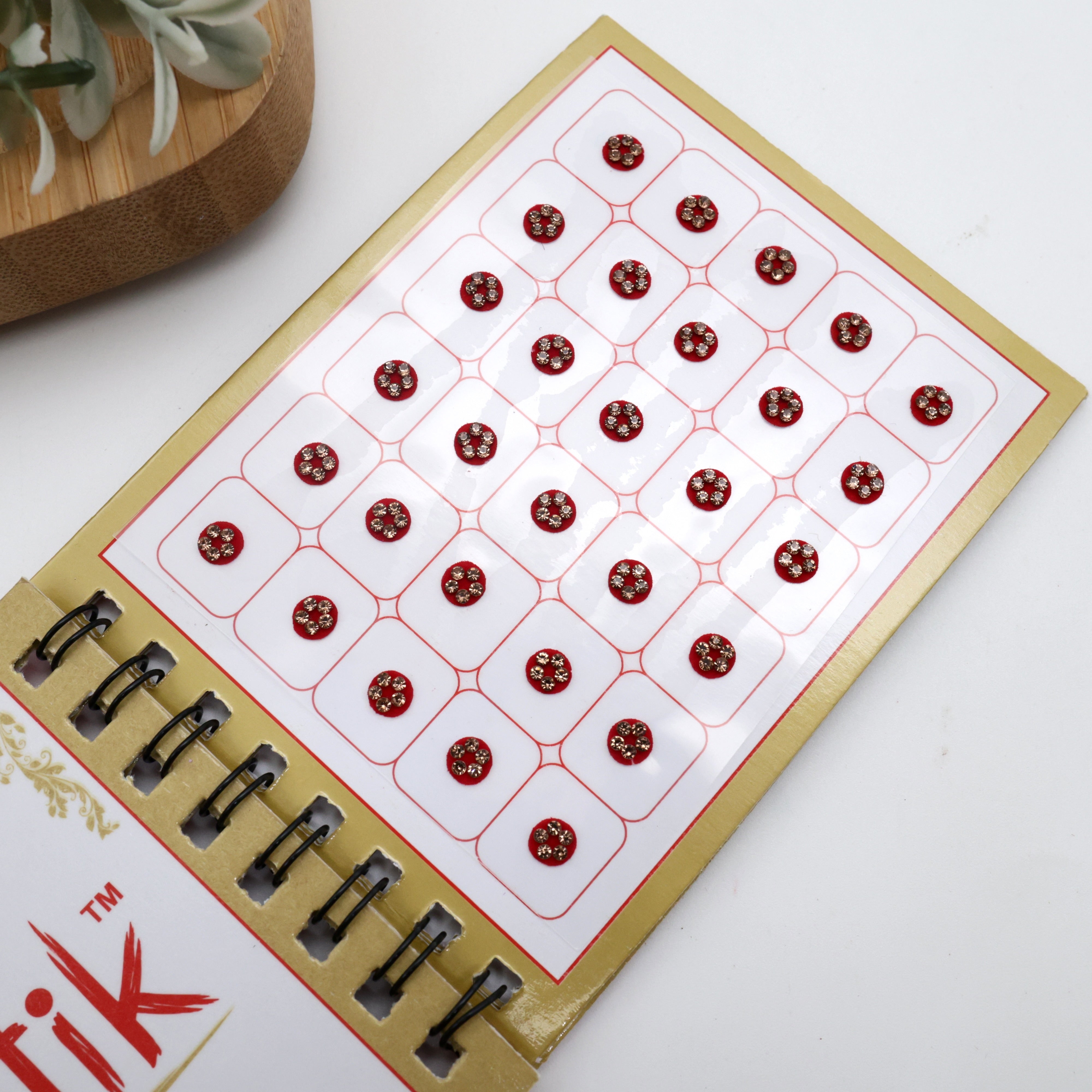 Full Stone Border Multicolour Fancy Round Sticker Bindis - Size 5