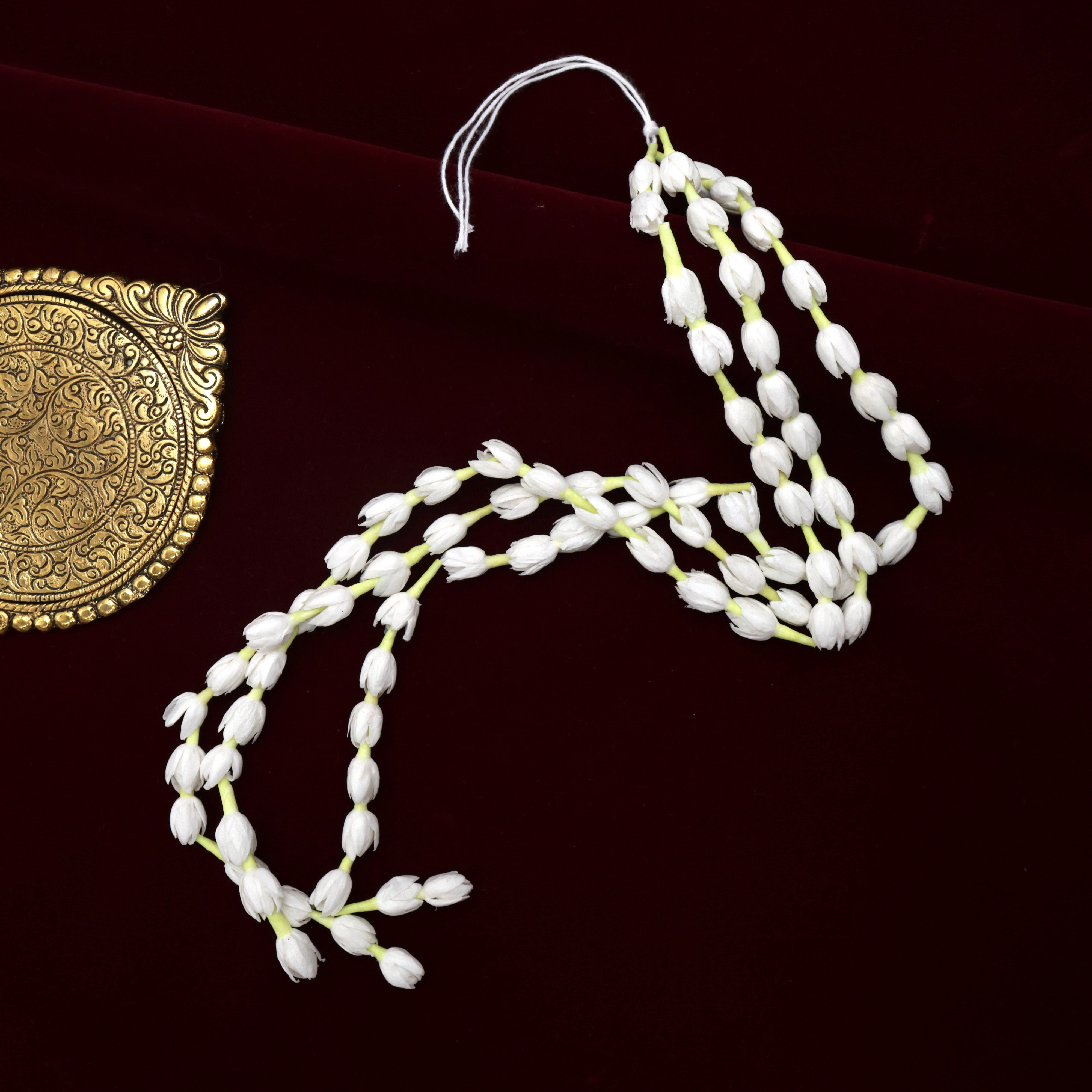 Realistic Thick Paper Based Bloomed Jasmine 3 Line Jada Strings