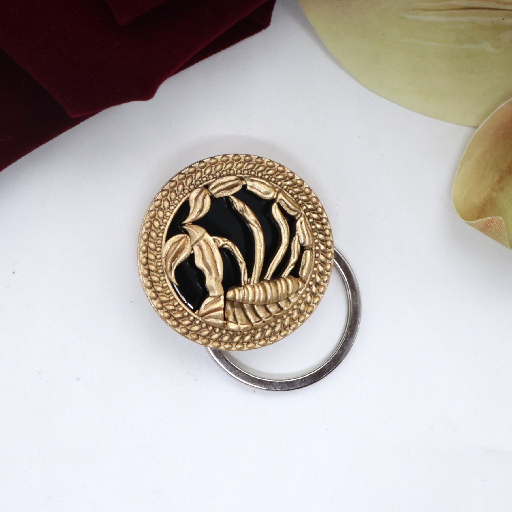 Gold Look Zodiac Signs Magnetic Brooch