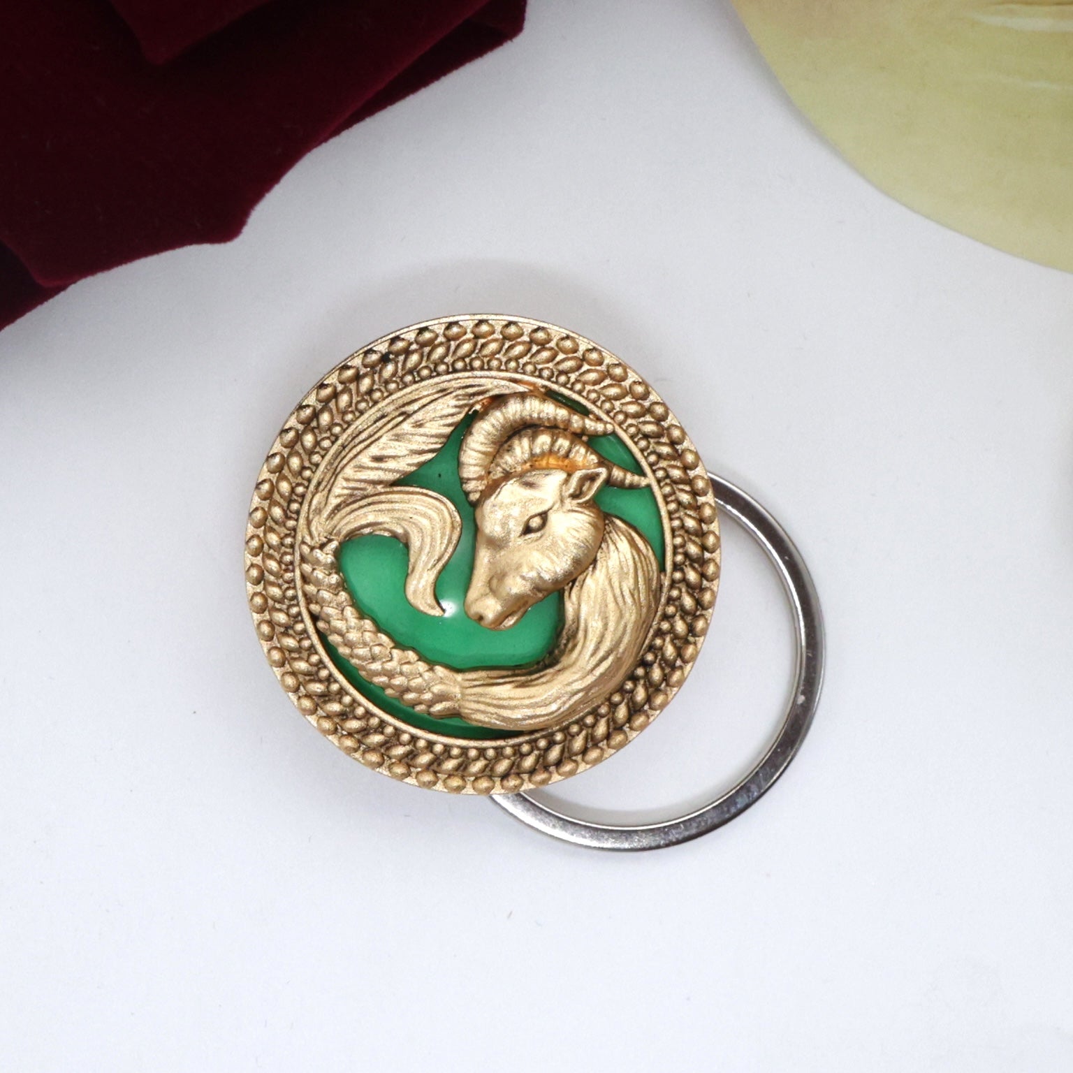 Gold Look Zodiac Signs Magnetic Brooch