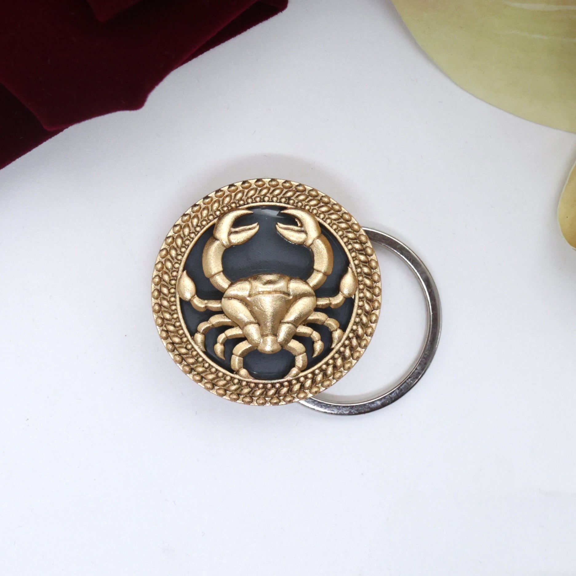 Gold Look Zodiac Signs Magnetic Brooch