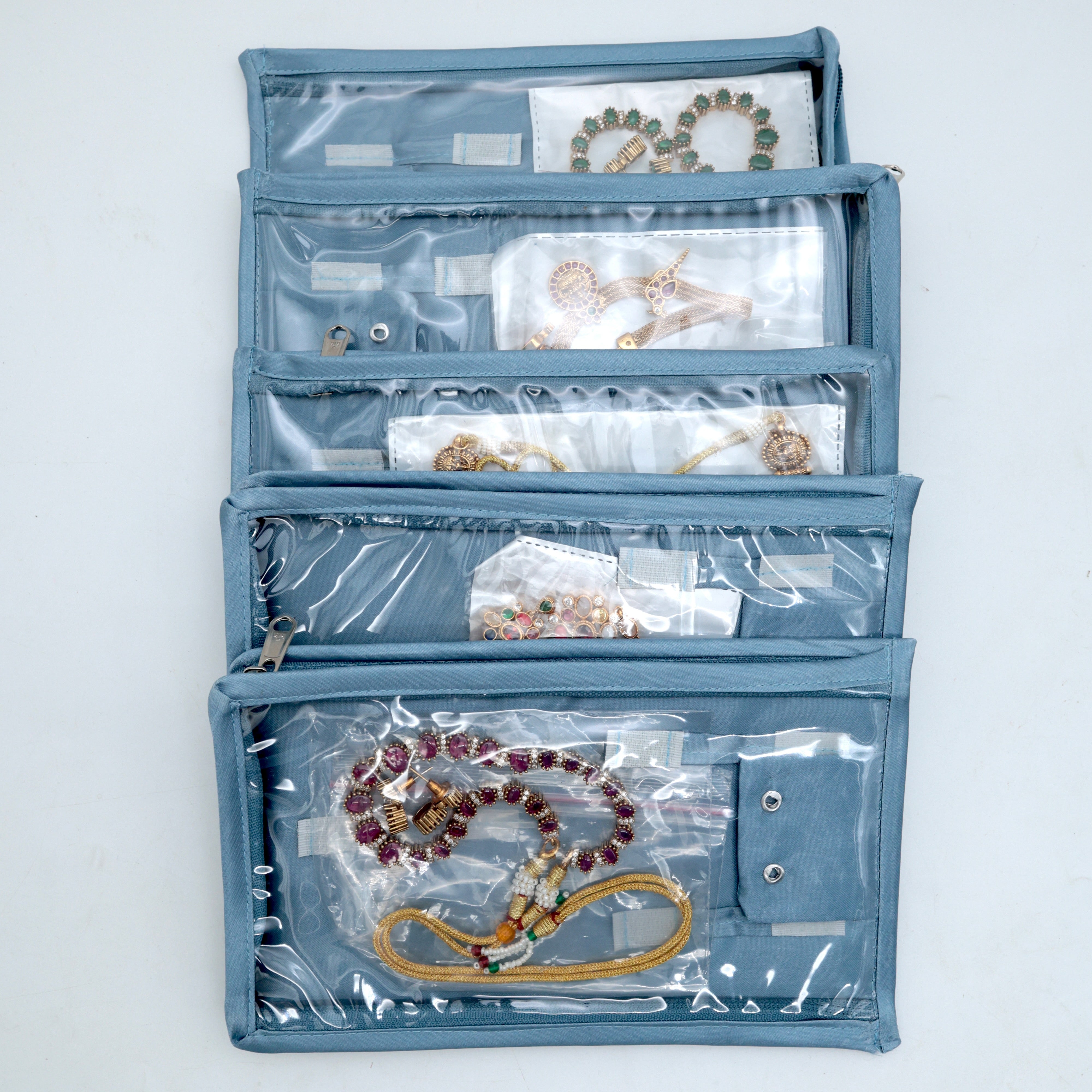 PREMIUM COMPACT MULTI JEWELLERY STORAGE KIT BAG - MULTIPURPOSE JEWELLERY STORAGE BAG ORGANISER