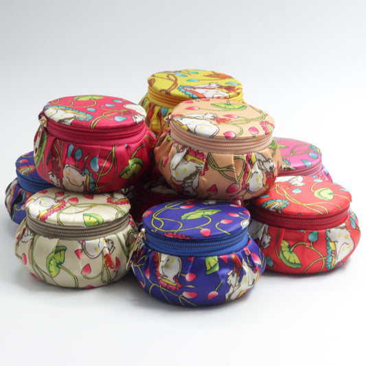 Pichwai Cow Print Small Matki Bangle Jewellery Box - Assorted Colours