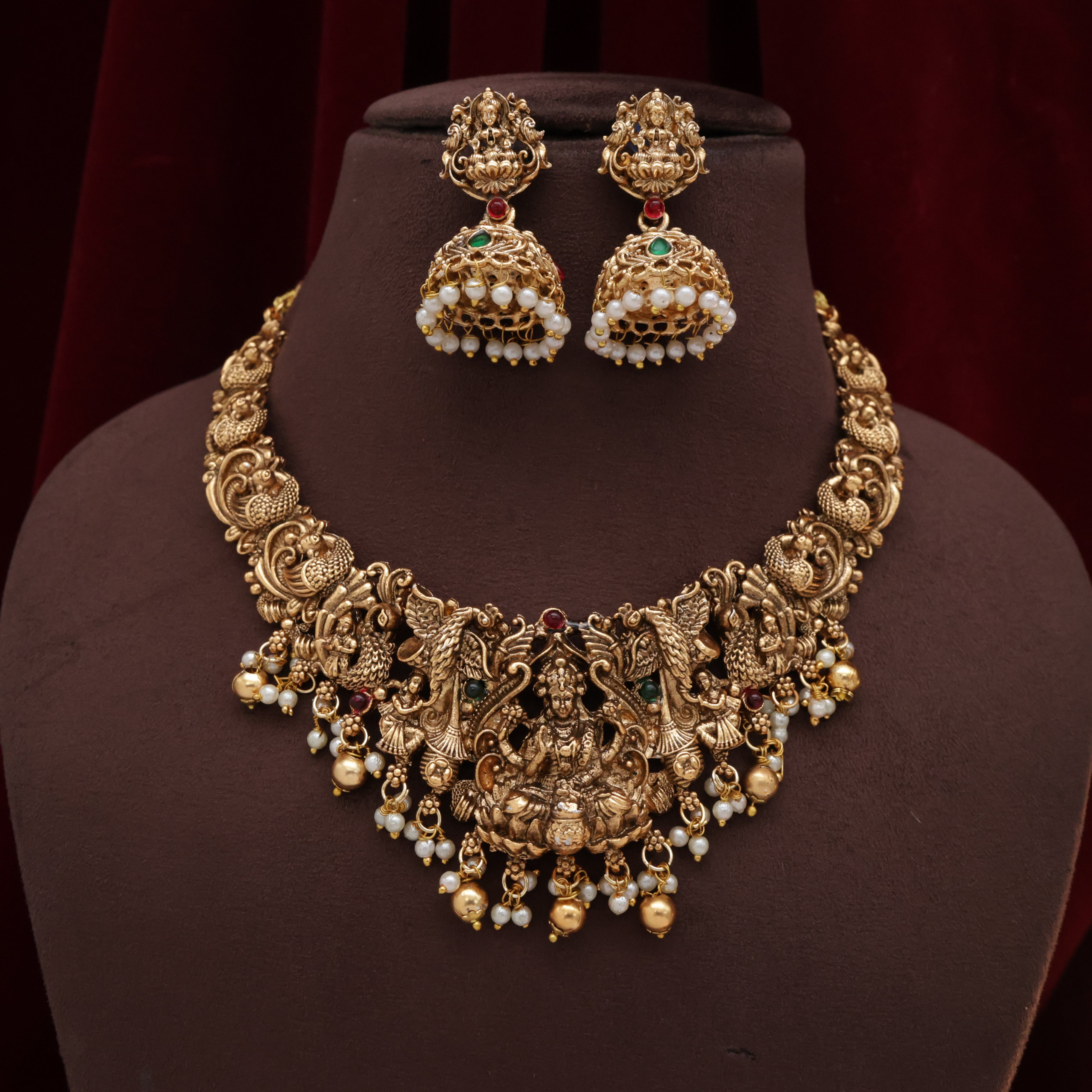 Budget Friendly Nagas Lakshmi Necklace Set