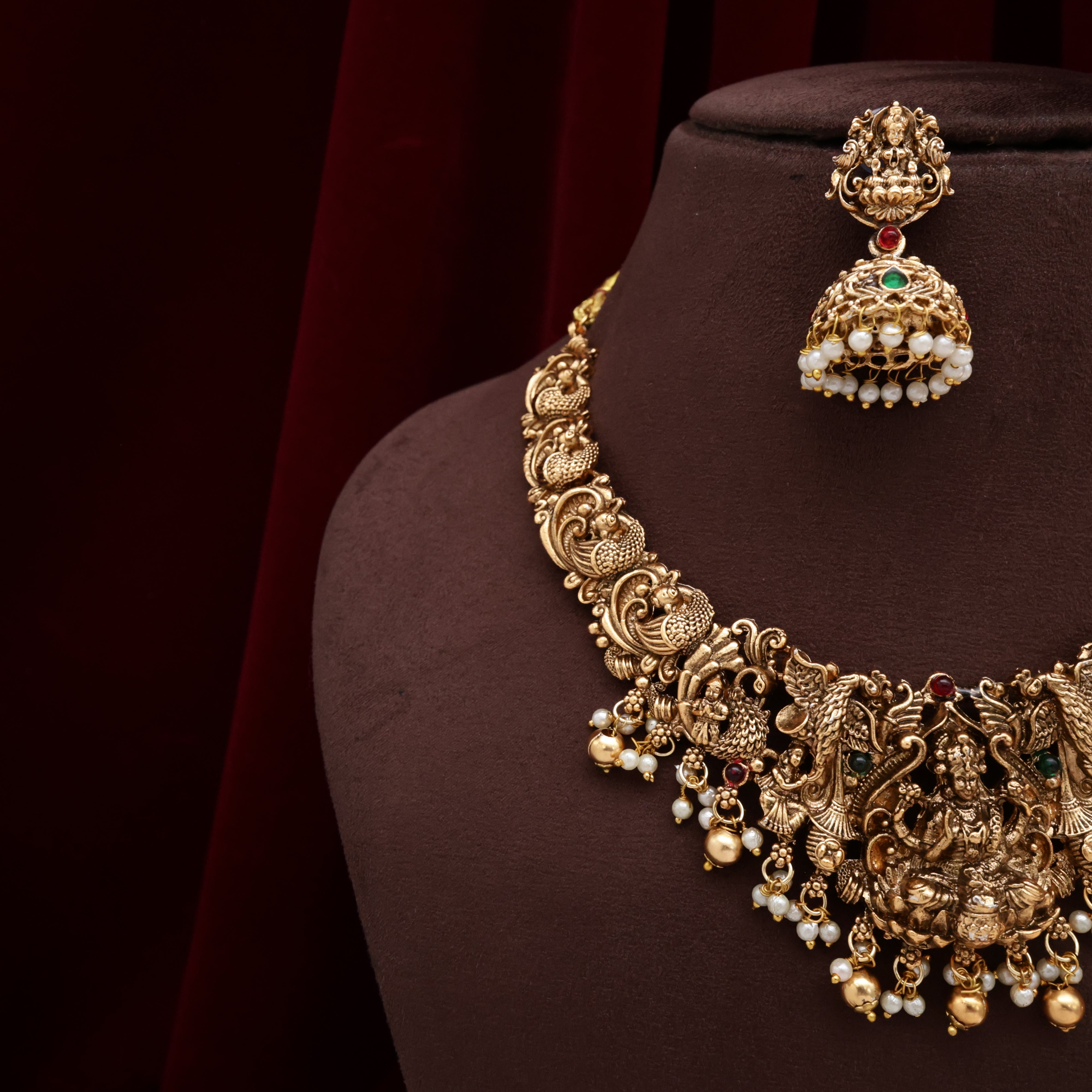 Budget Friendly Nagas Lakshmi Necklace Set
