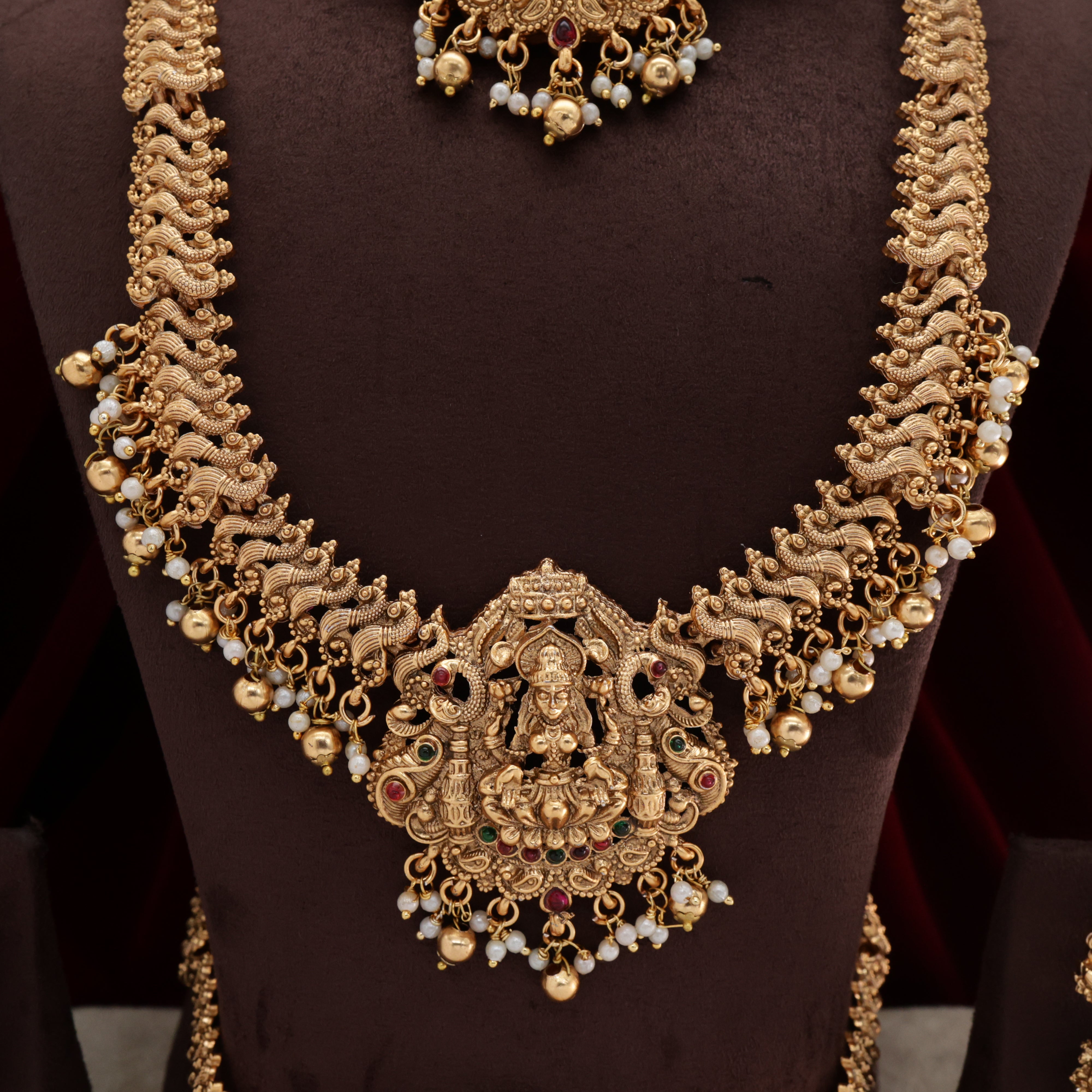 Budget Friendly Antique Mahalakshmi Devi Bridal Combo Set