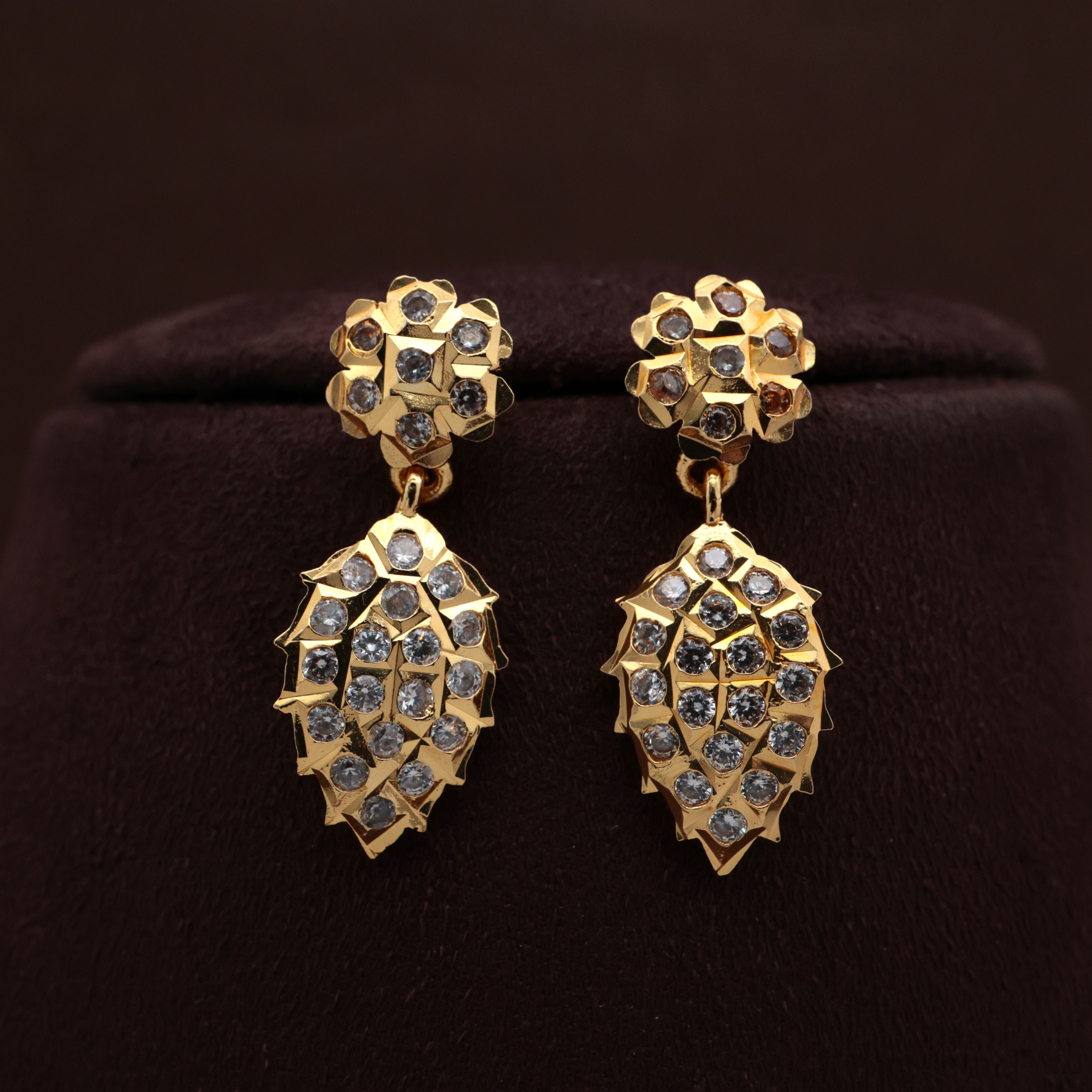 Real Gold Tone Lakshmi Pendant Traditional Attigai Set