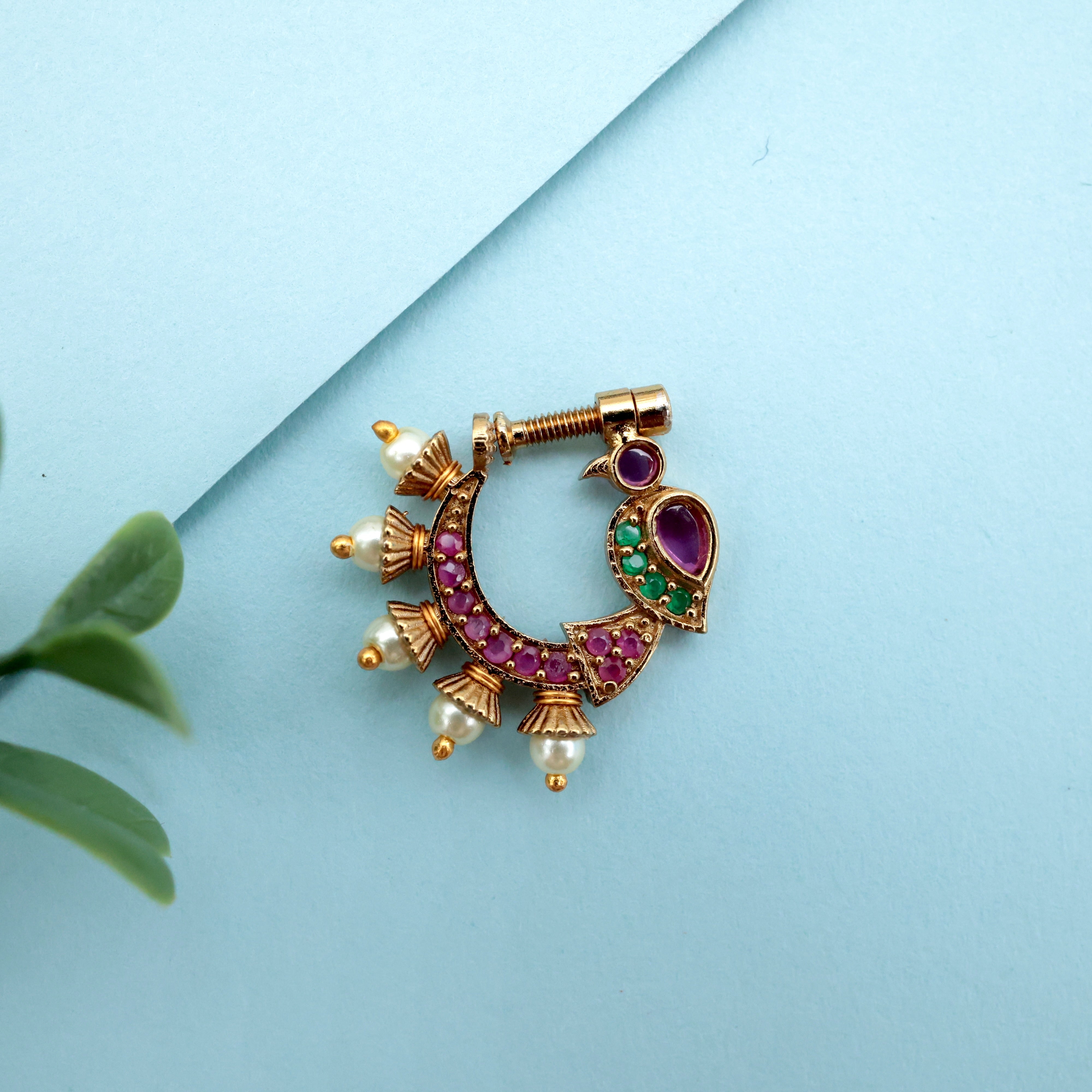 AD Premium Bridal Bird Nath/Nose Pin