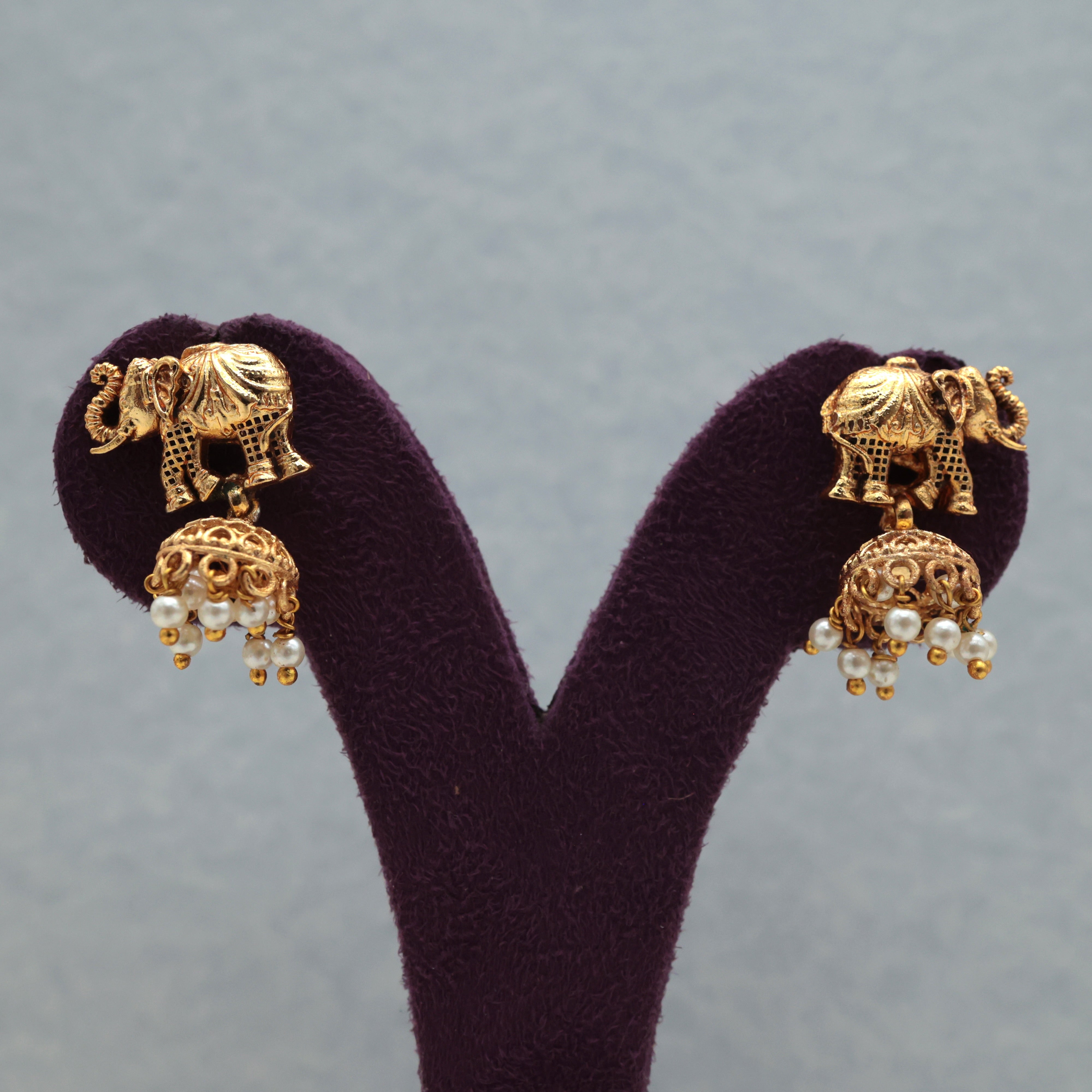 Small & Cute Elephant Jhumkas