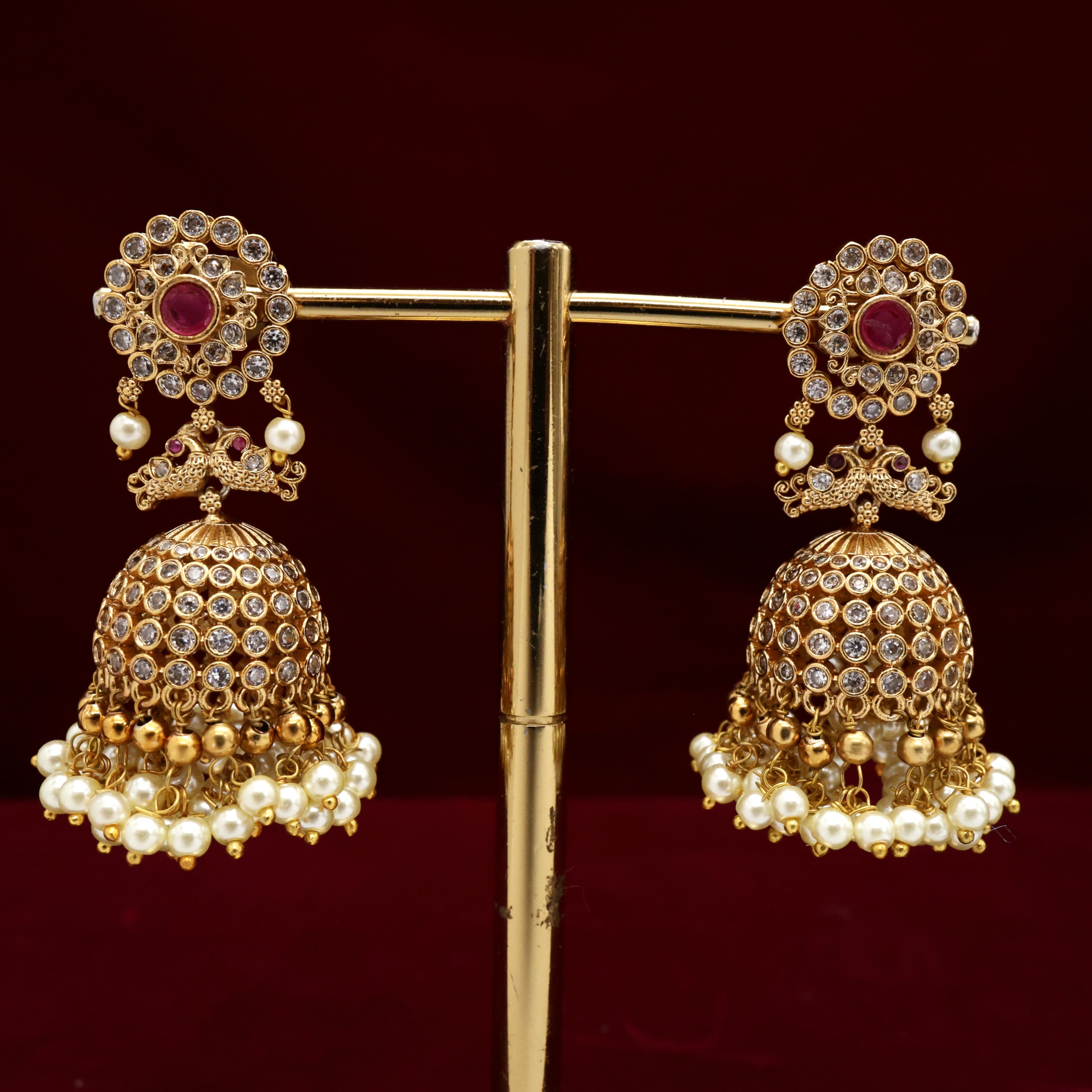 AD Rettapakshi Long Jhumkas