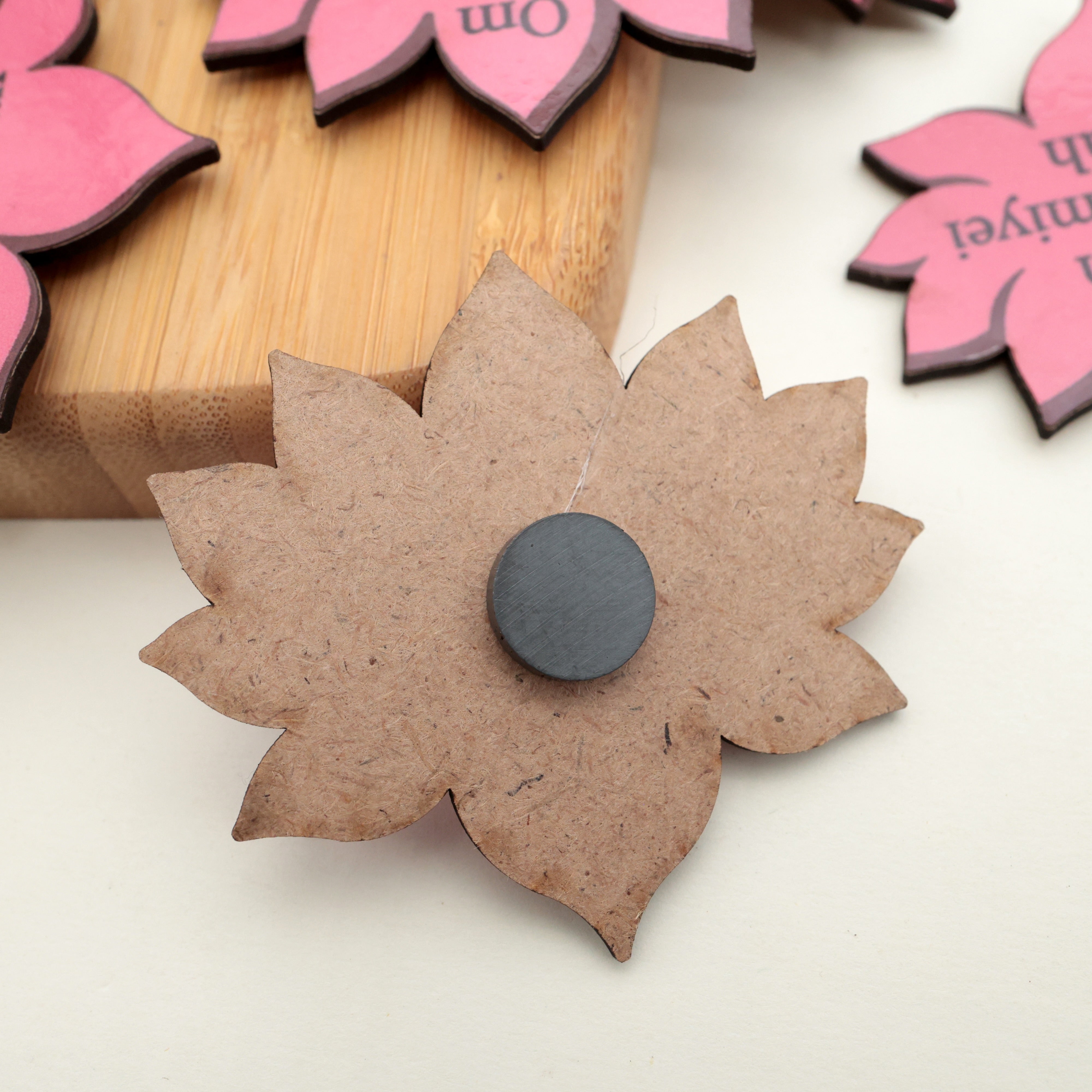 Lotus Lakshmi Mantra Fridge Magnet