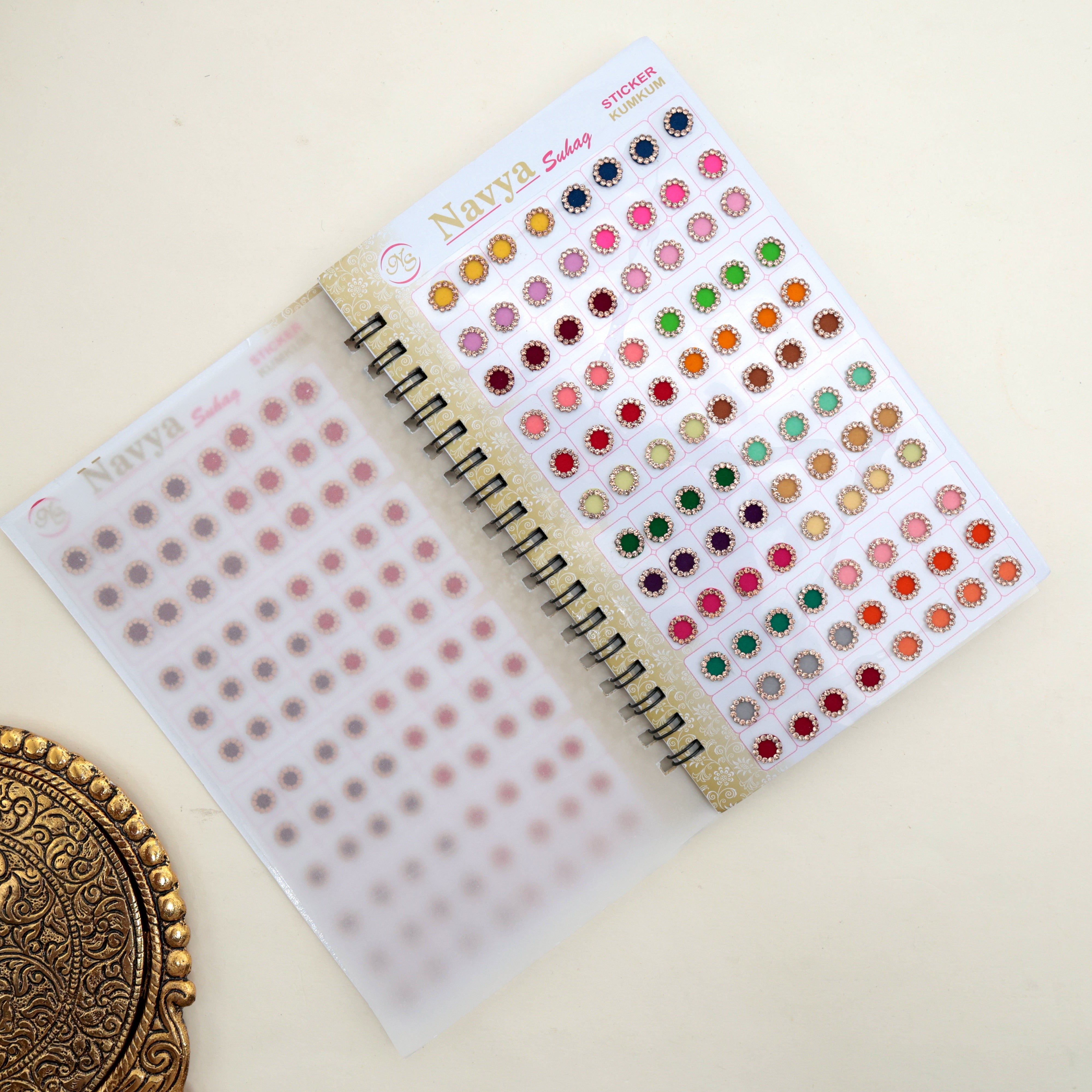 Navya Gold Premium Stone Border Bridal Fancy Velvet Bindis