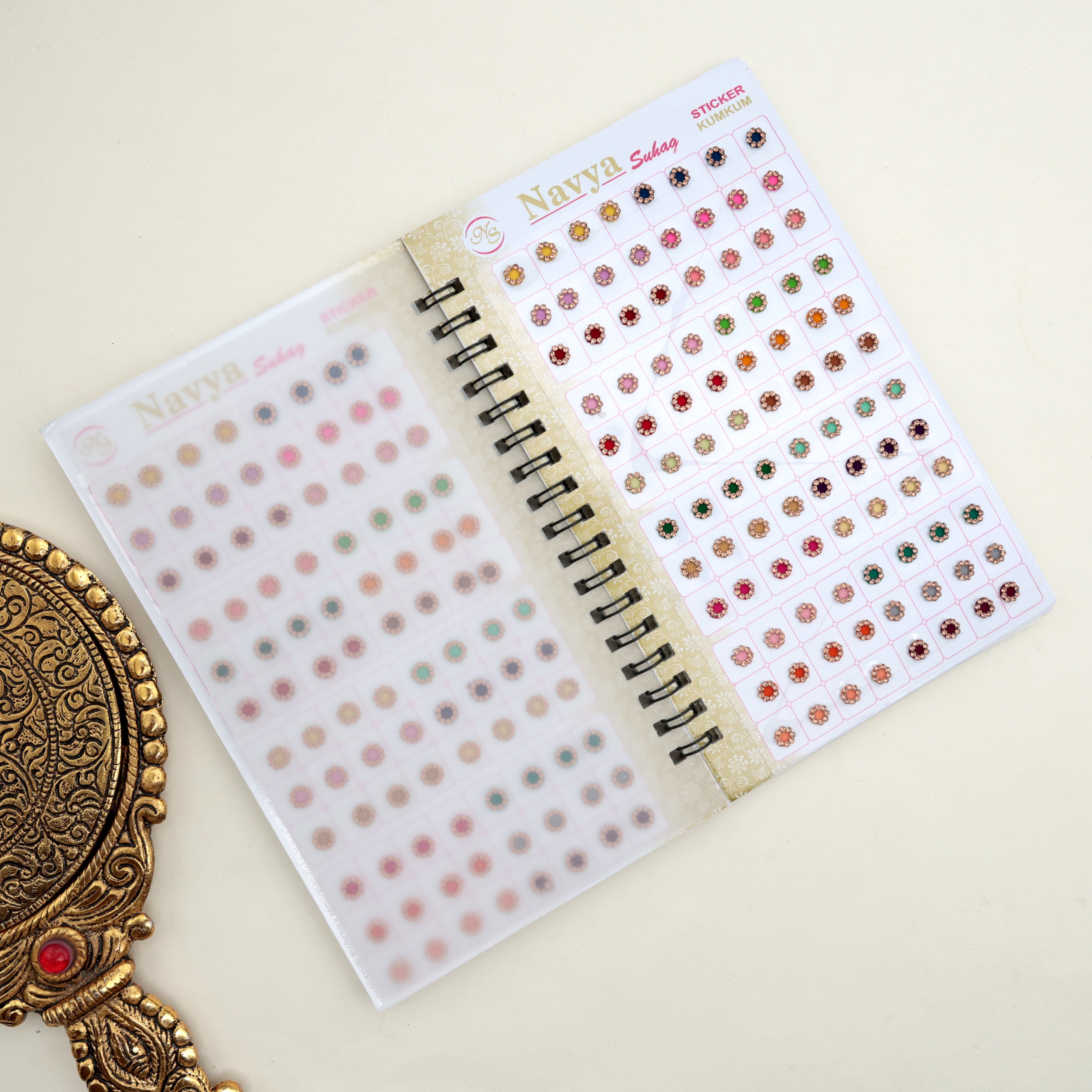 Navya Gold Premium Stone Border Bridal Fancy Velvet Bindis