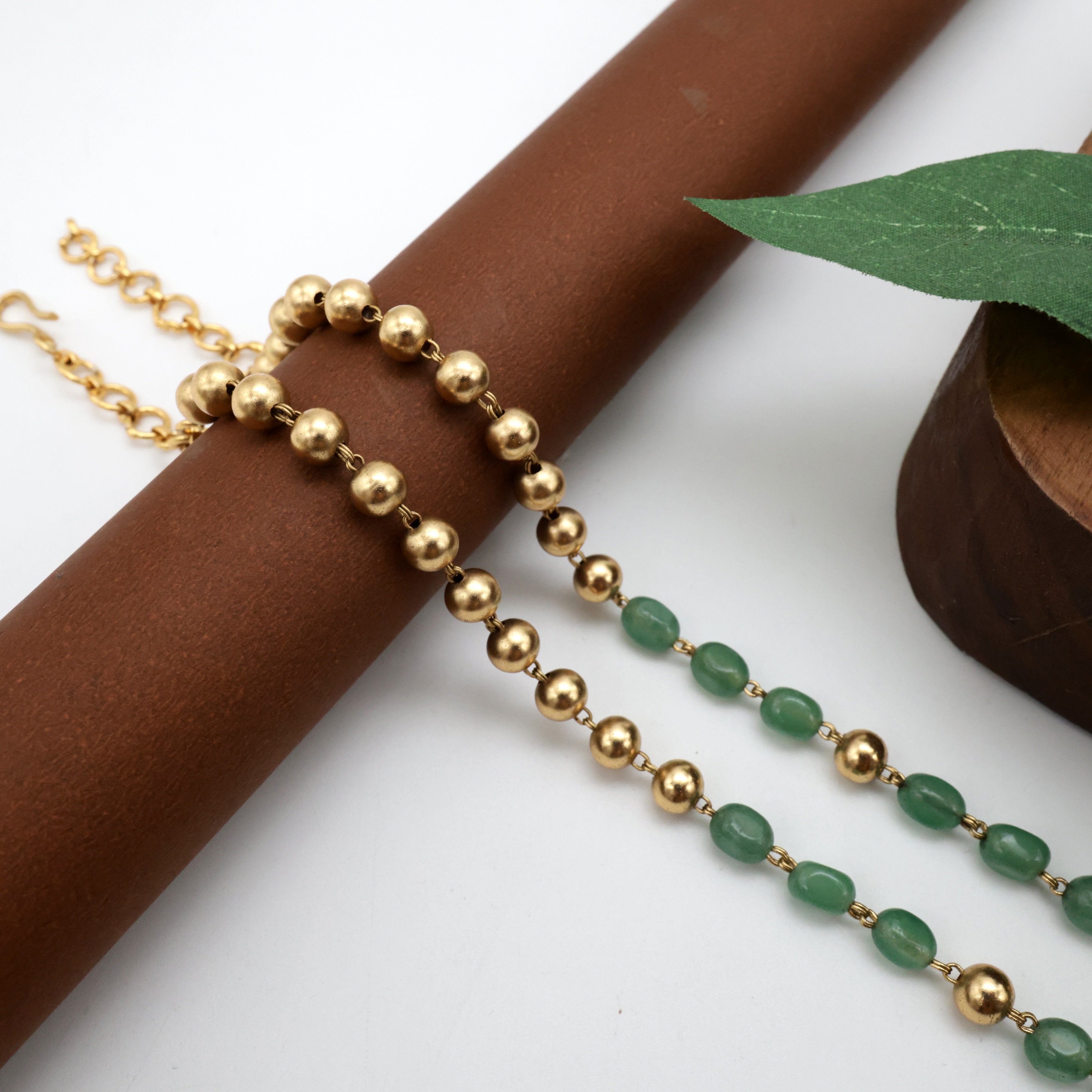 Antique Matte Strawberry Beads Mani Mala Chain - Can be attached to any pendant