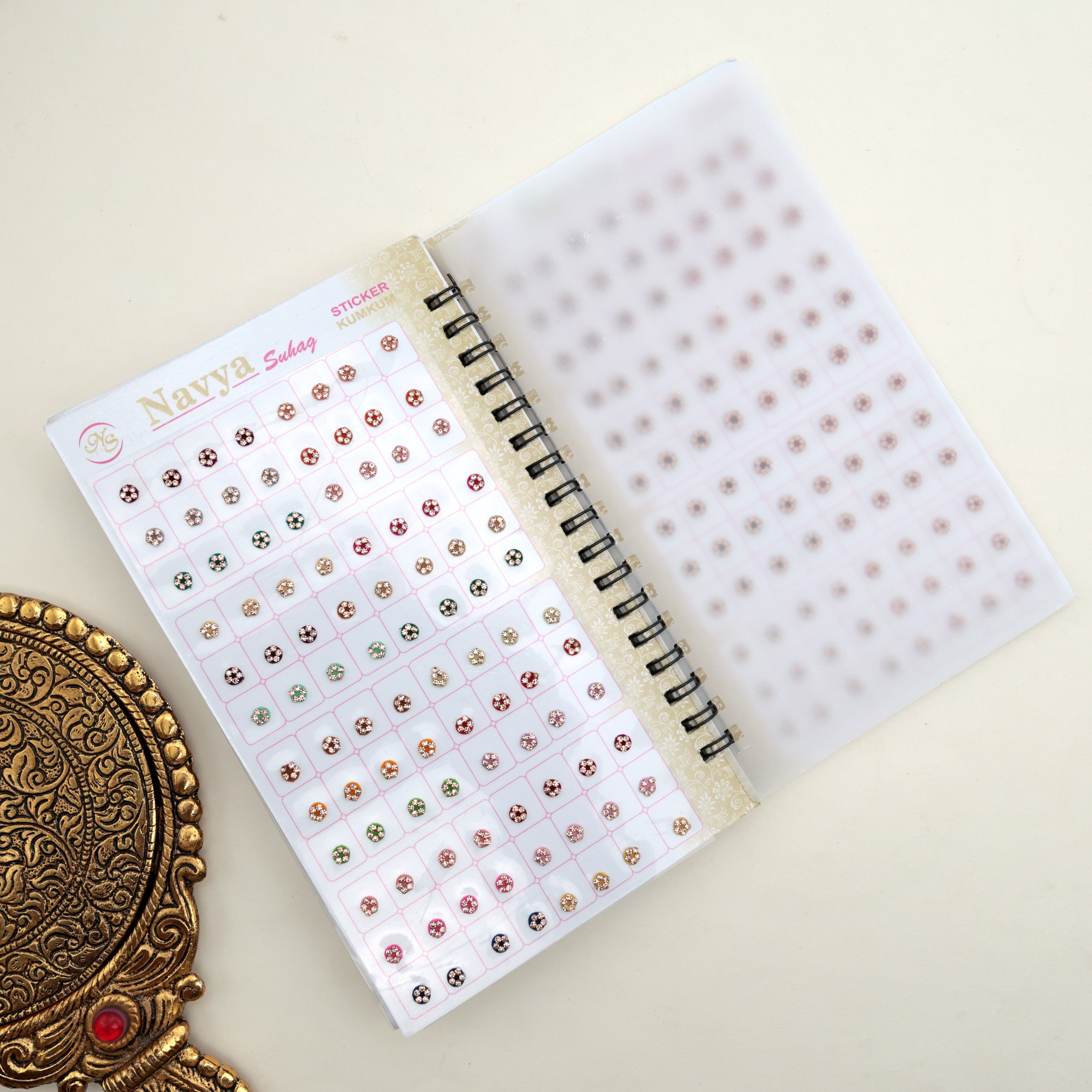 Navya Gold Premium Stone Border Bridal Fancy Velvet Bindis