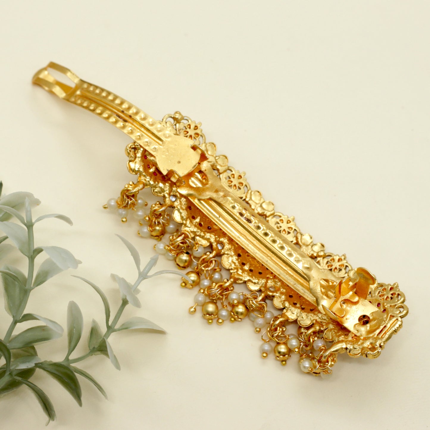 Budget Friendly Kemp Lakshmi Bridal Hair Clip - French Barrette Hair Clip For Women