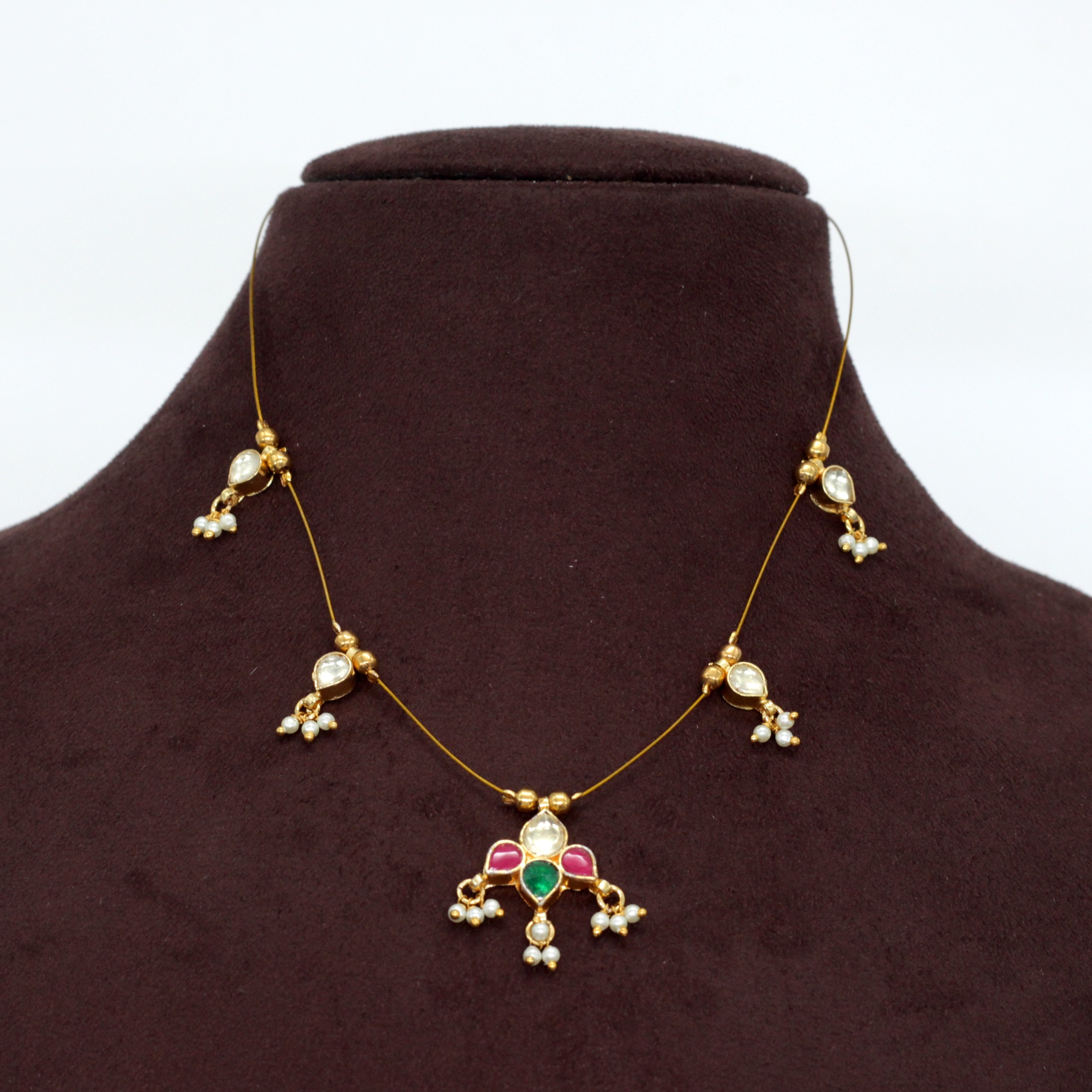 BESARI - Handmade Jadau Kundan Invisible Necklace