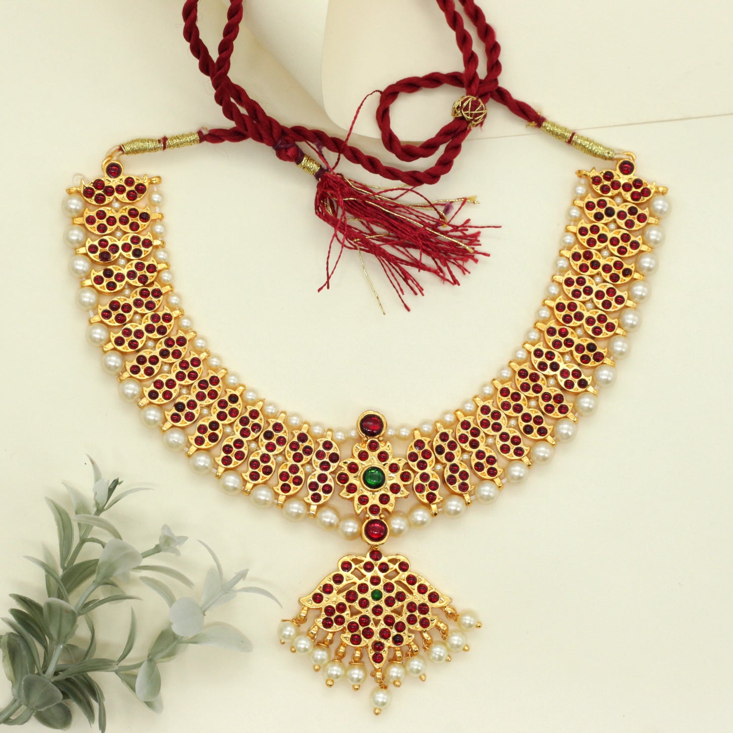 Budget Friendly Double Layer Mango Kemp Necklace