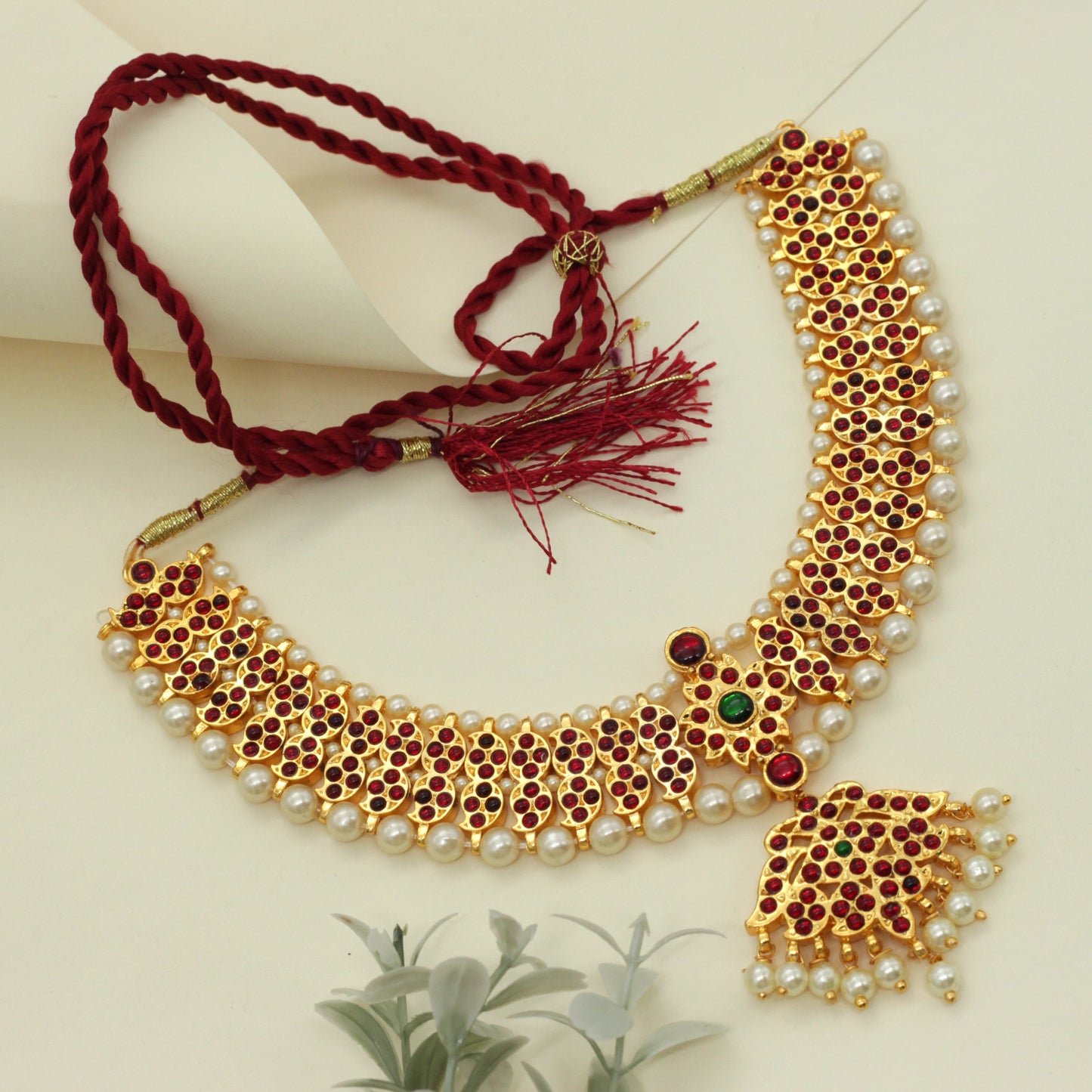 Budget Friendly Double Layer Mango Kemp Necklace