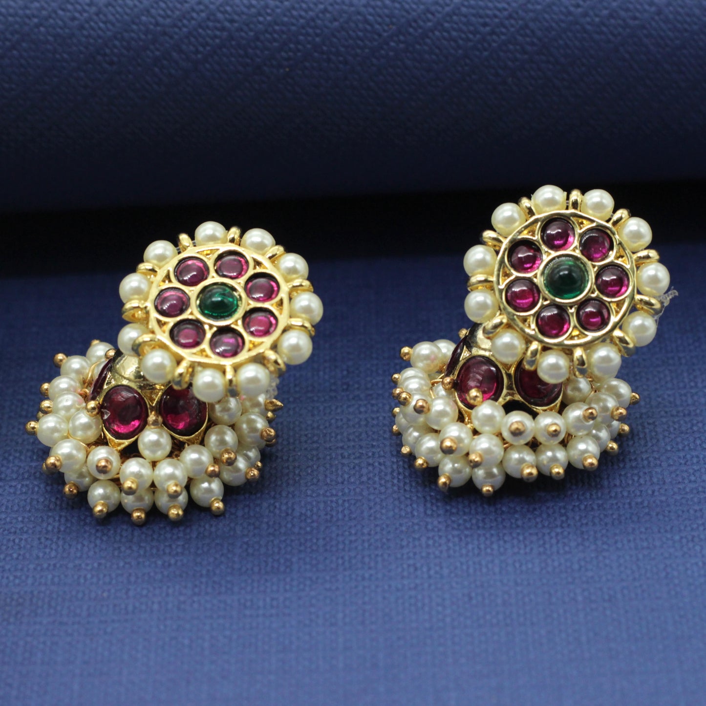 Traditional Real Kemp Single Line Jhumkas