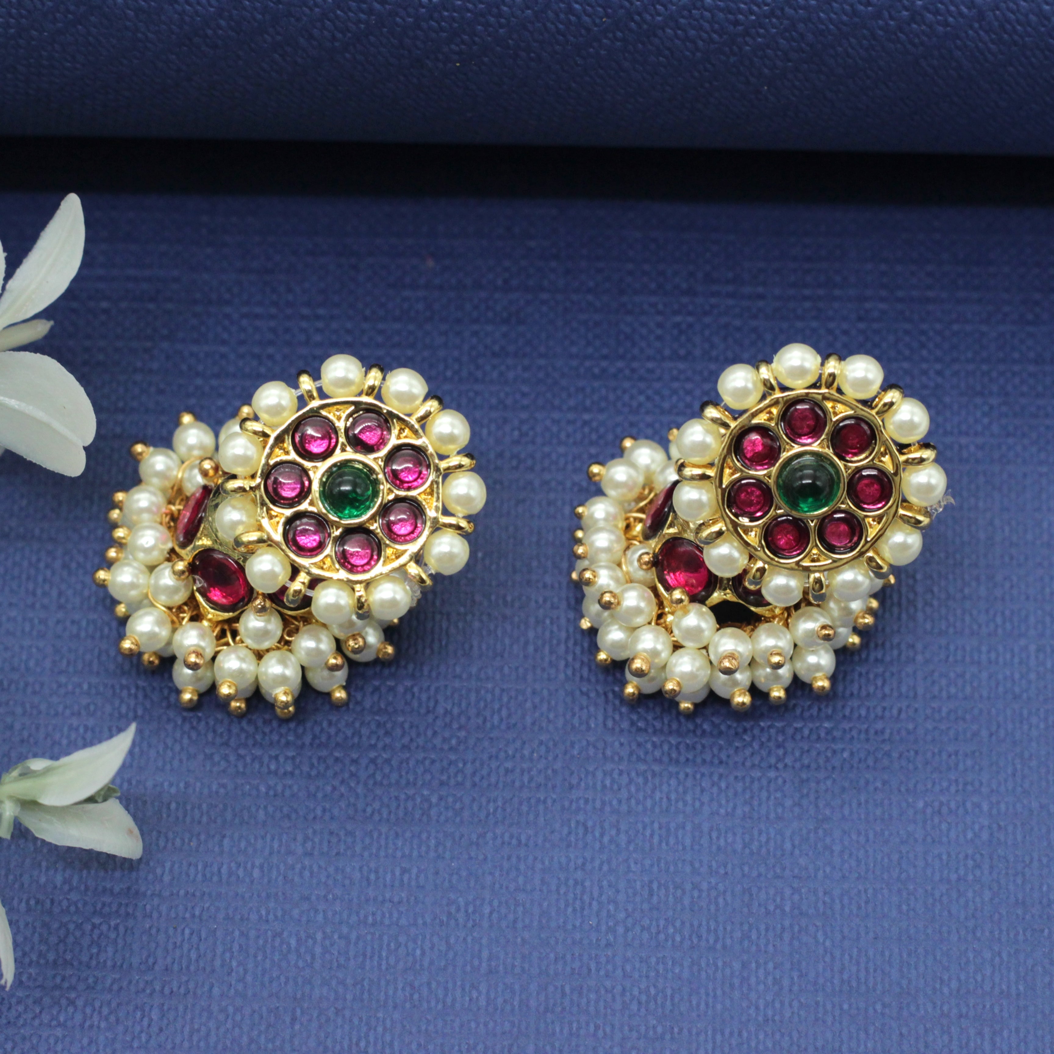 Traditional Real Kemp Single Line Jhumkas