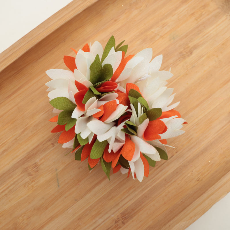 Handmade Real Look Pichi Poo Flower Elastic Hair Scrunchies For Kids - Elastic Flower Hair Bands