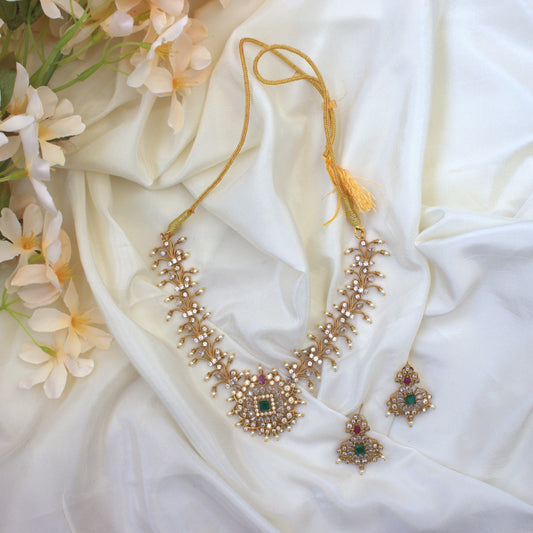 AD Leaf Branch Necklace Set