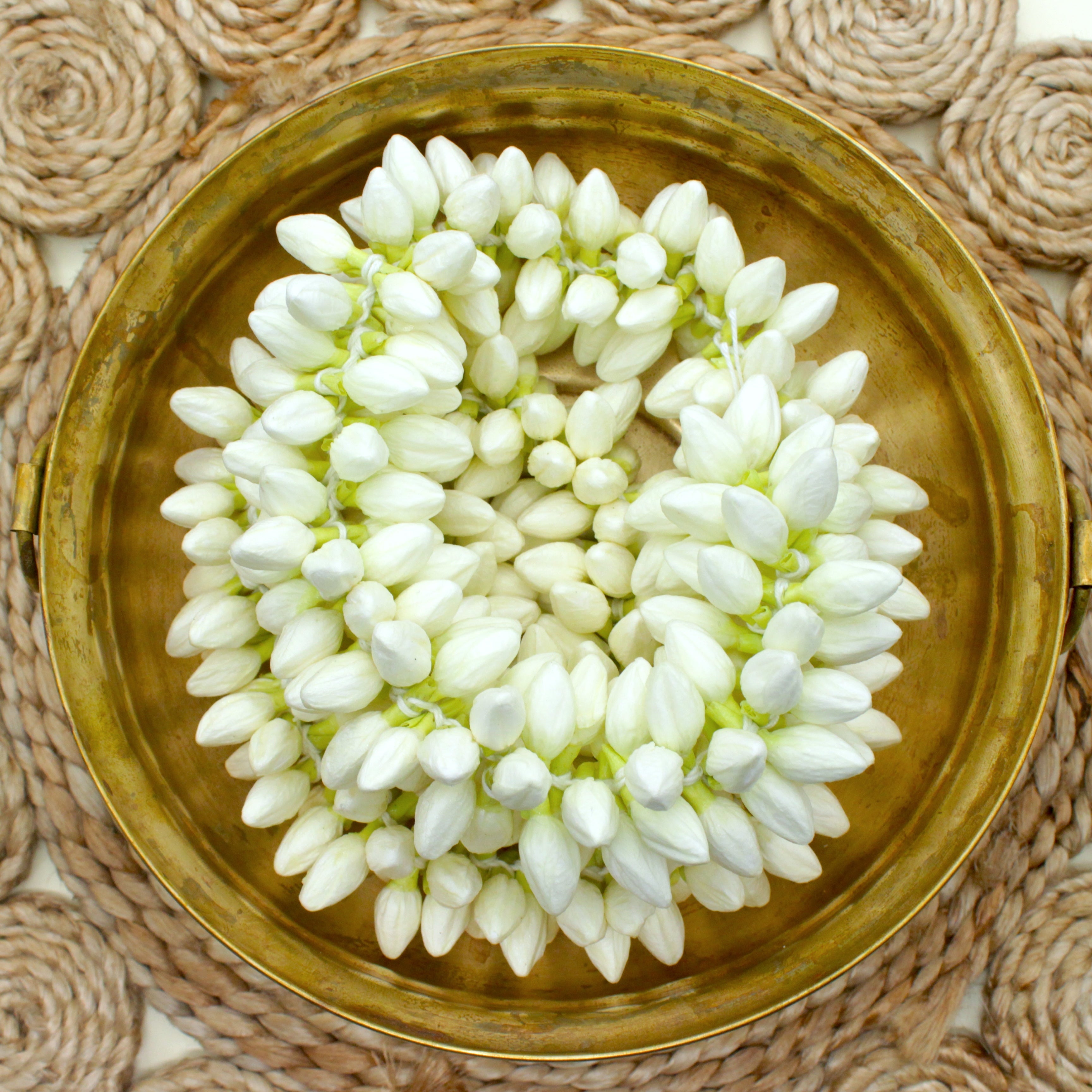 Very Real Look Alike Jasmine String Flowers For Hair, Decoration & God Idols