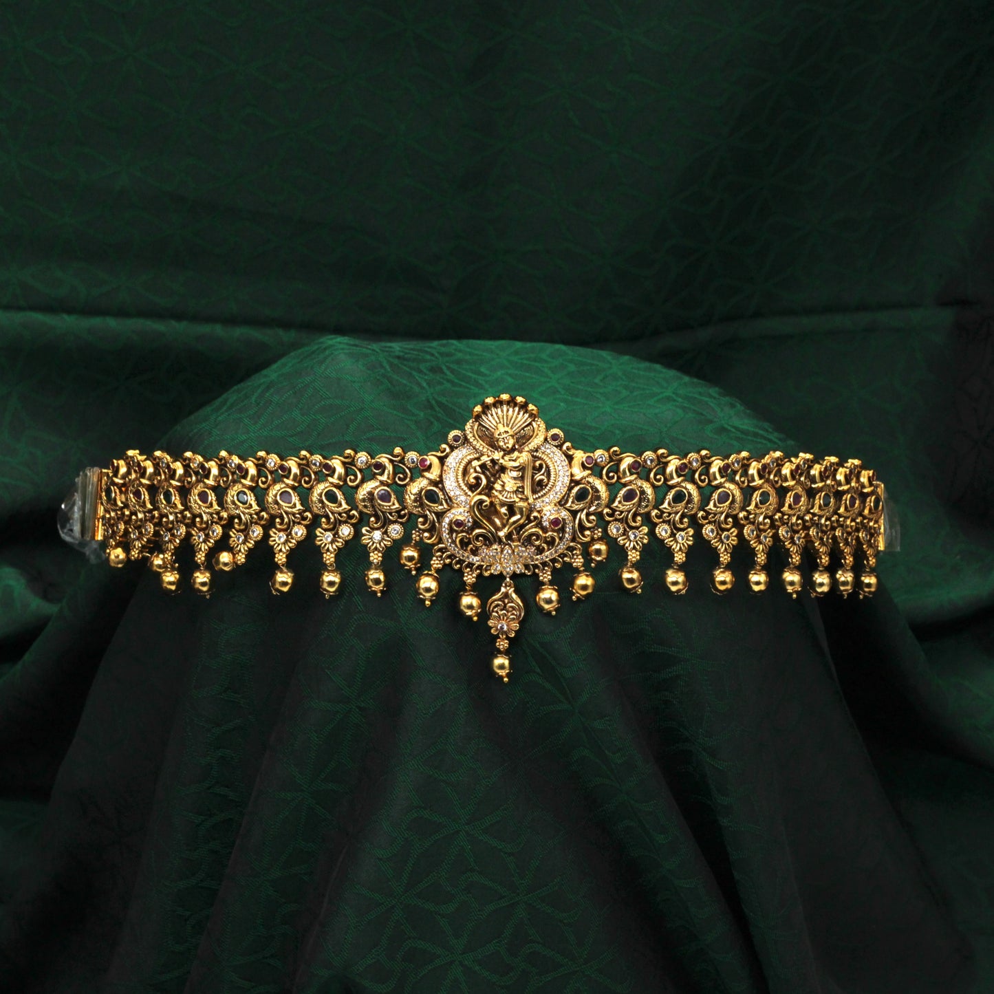 Antique Nagas Kalinga Narthana Krishna Bridal Hip Belt