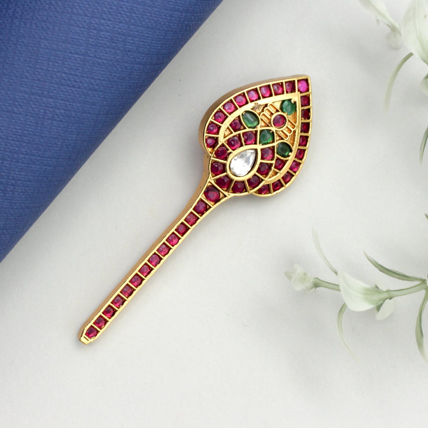 Detachable Premium Kemp Kundan Divine Spear/Vel Pendant