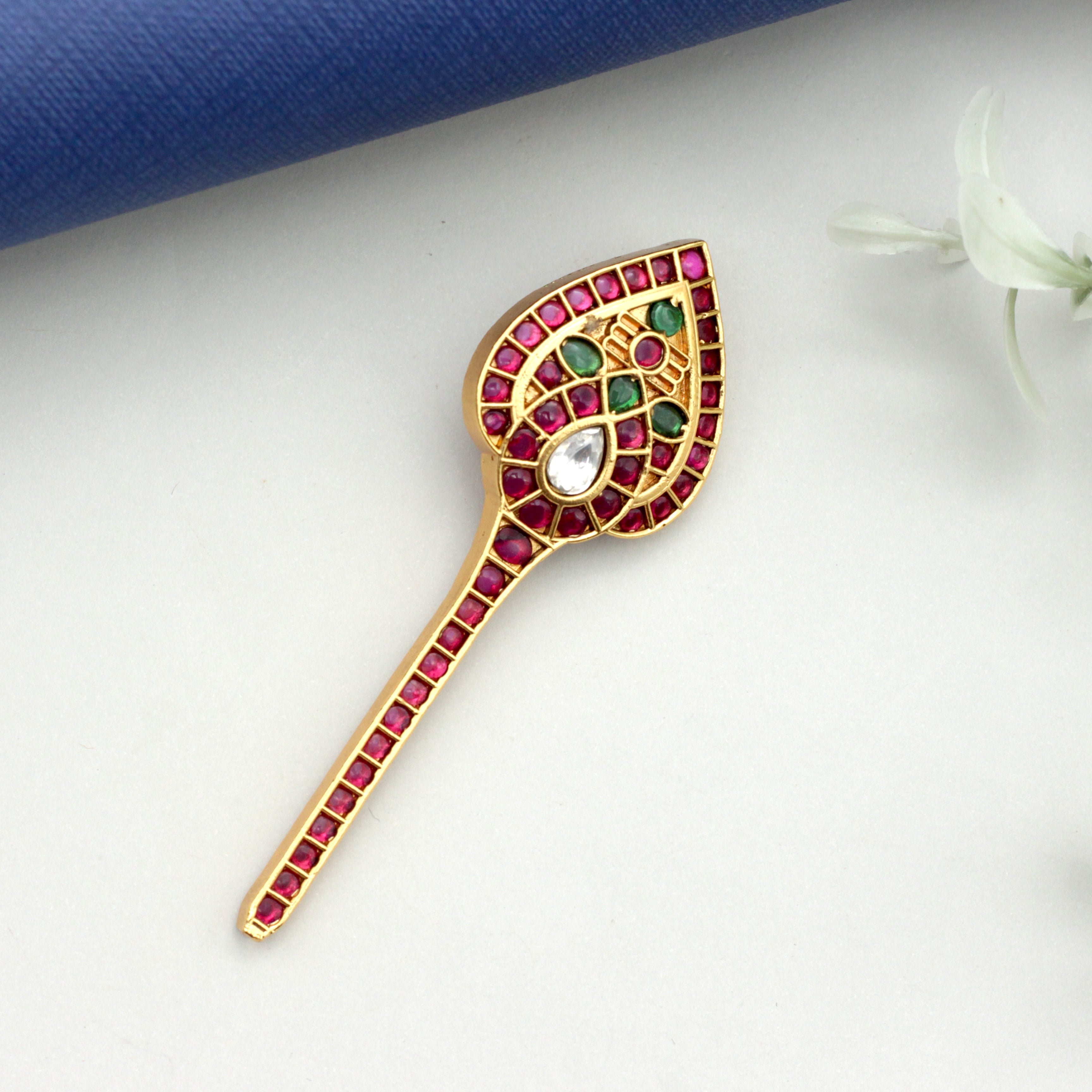 Detachable Premium Kemp Kundan Divine Spear/Vel Pendant