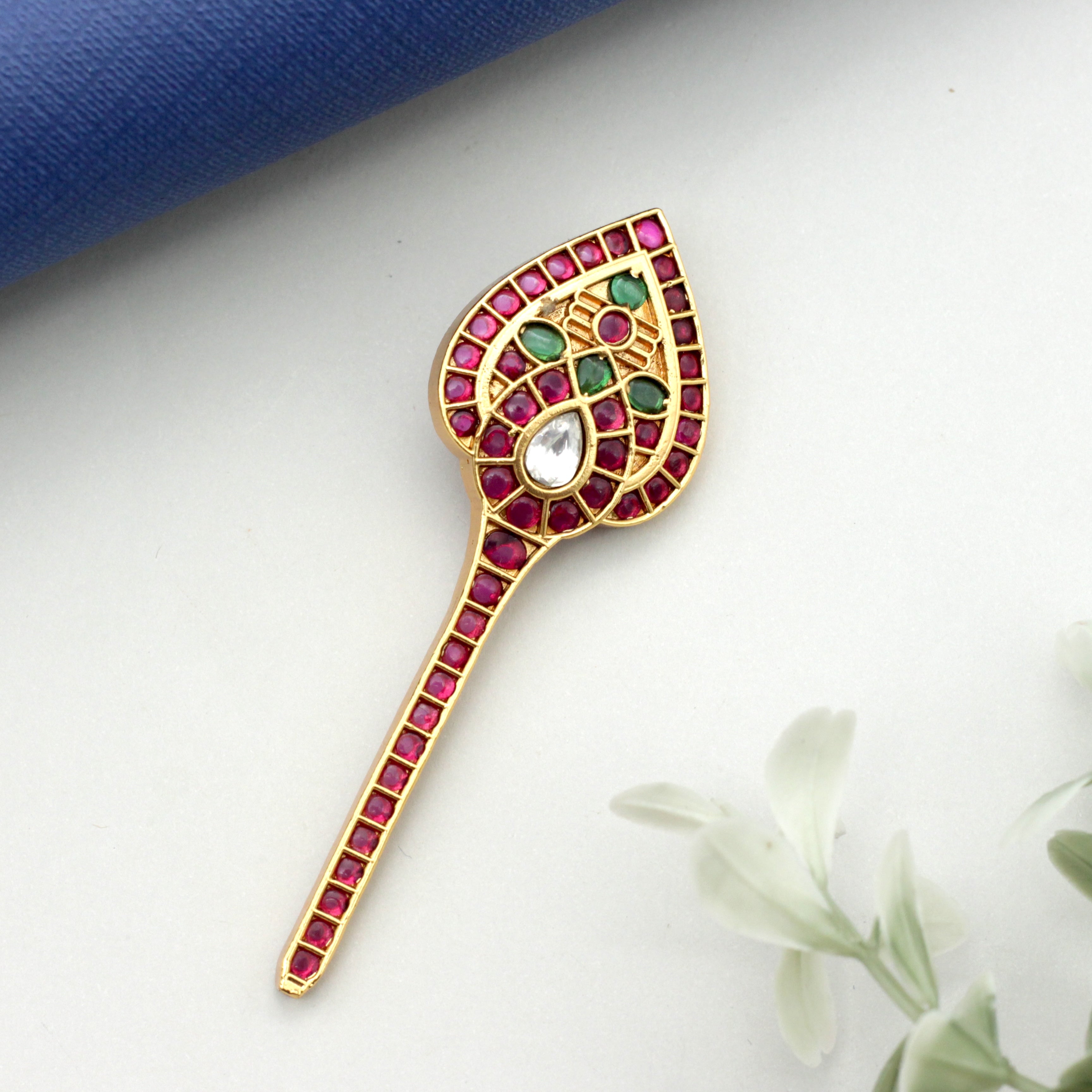 Detachable Premium Kemp Kundan Divine Spear/Vel Pendant