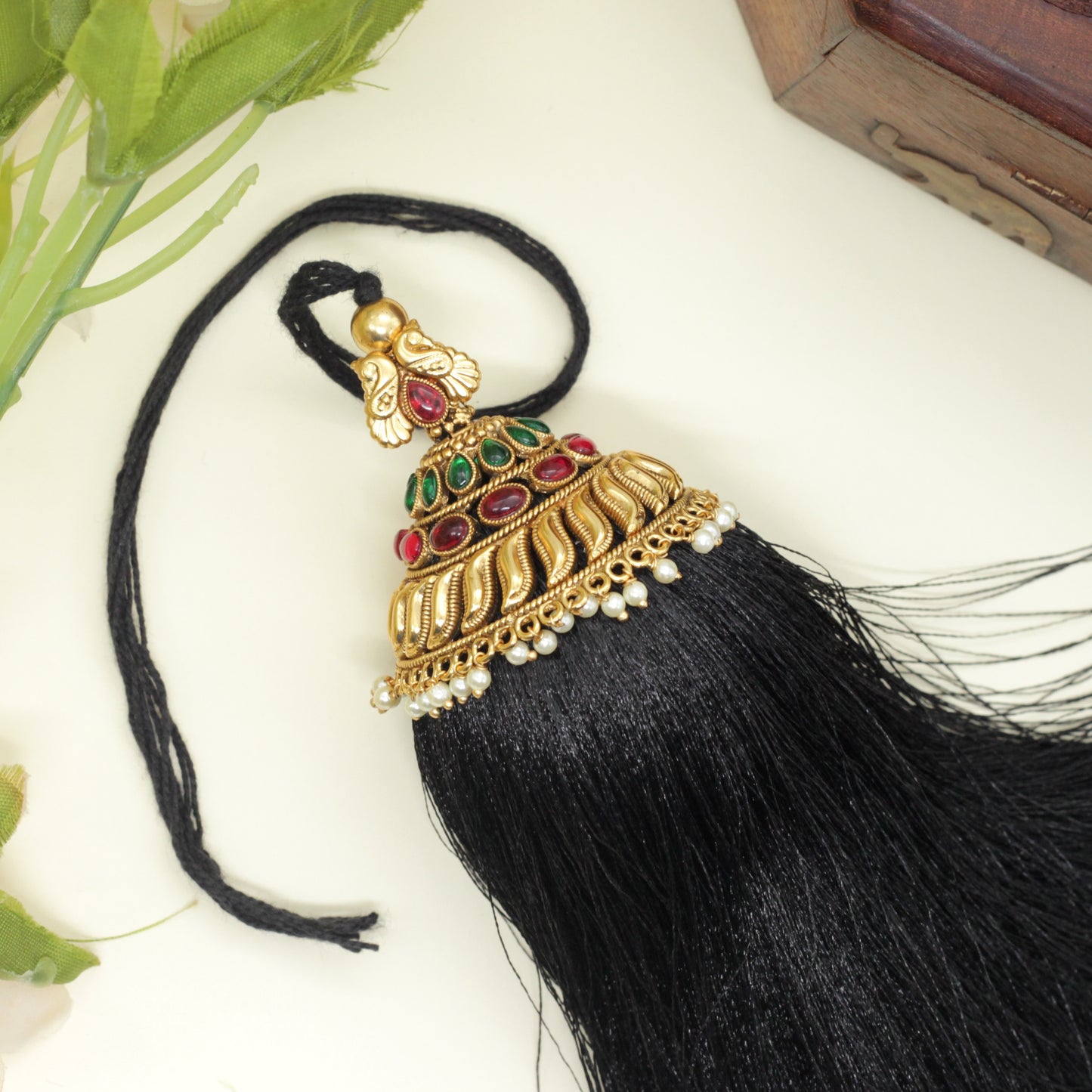 Premium South Indian No Figure No Idol Bridal Big Jada Kunjalam / Jada Koppulu Hair Accessory