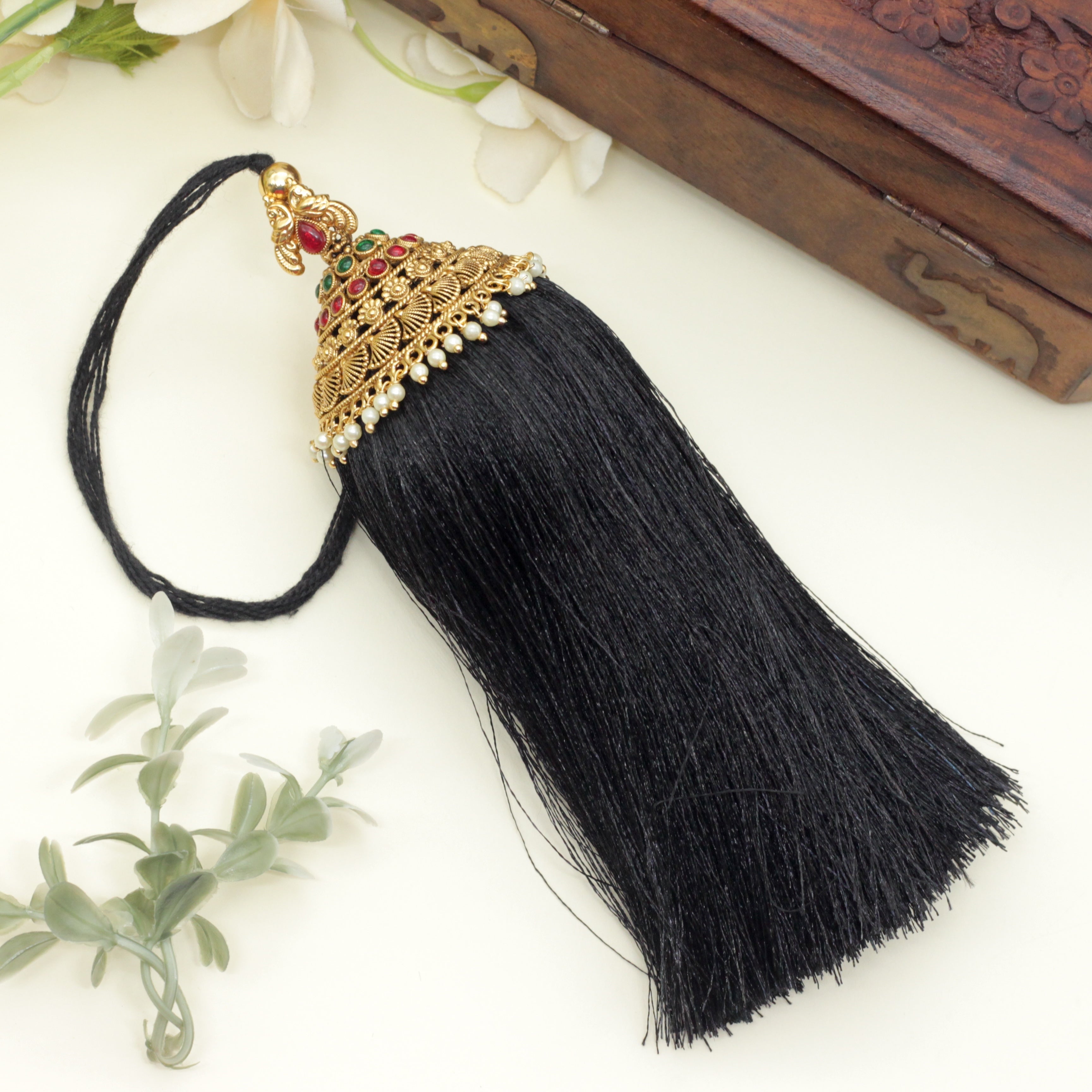 Premium South Indian No Figure No Idol Bridal Big Jada Kunjalam / Jada Koppulu Hair Accessory