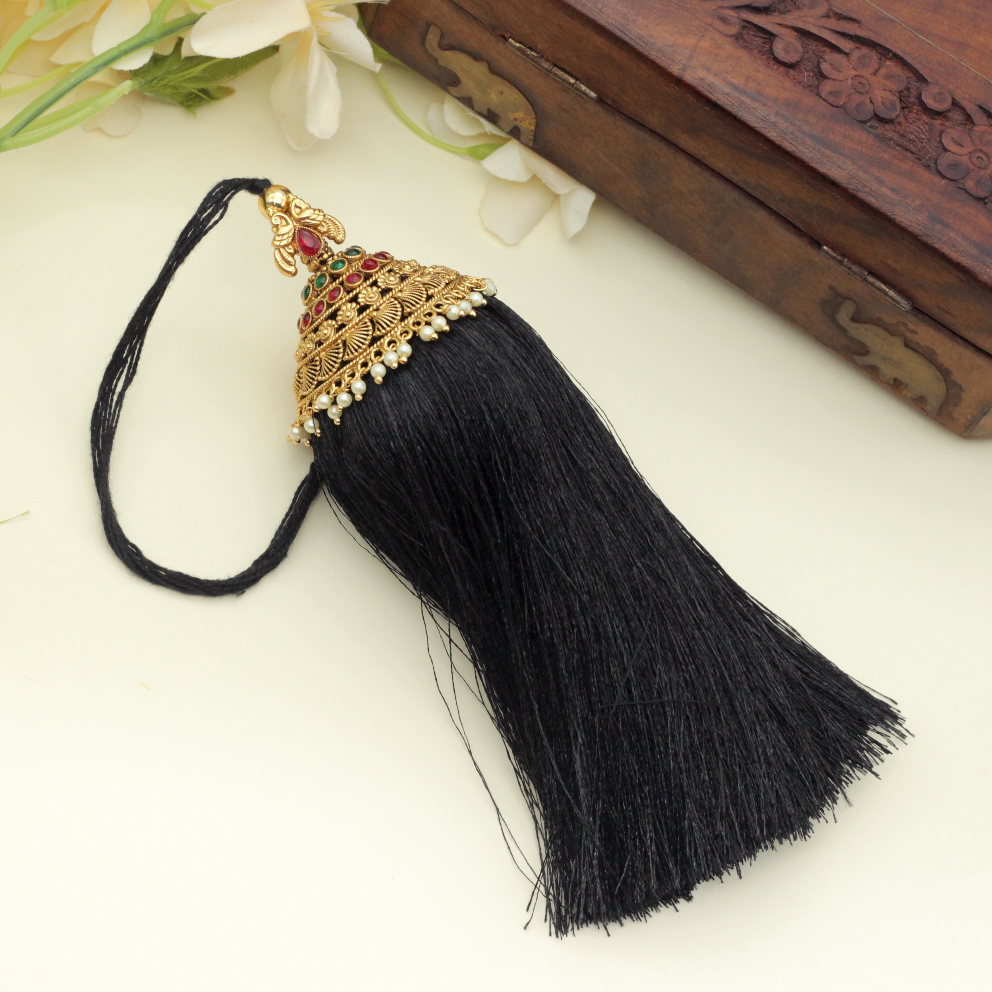 Premium South Indian No Figure No Idol Bridal Big Jada Kunjalam / Jada Koppulu Hair Accessory