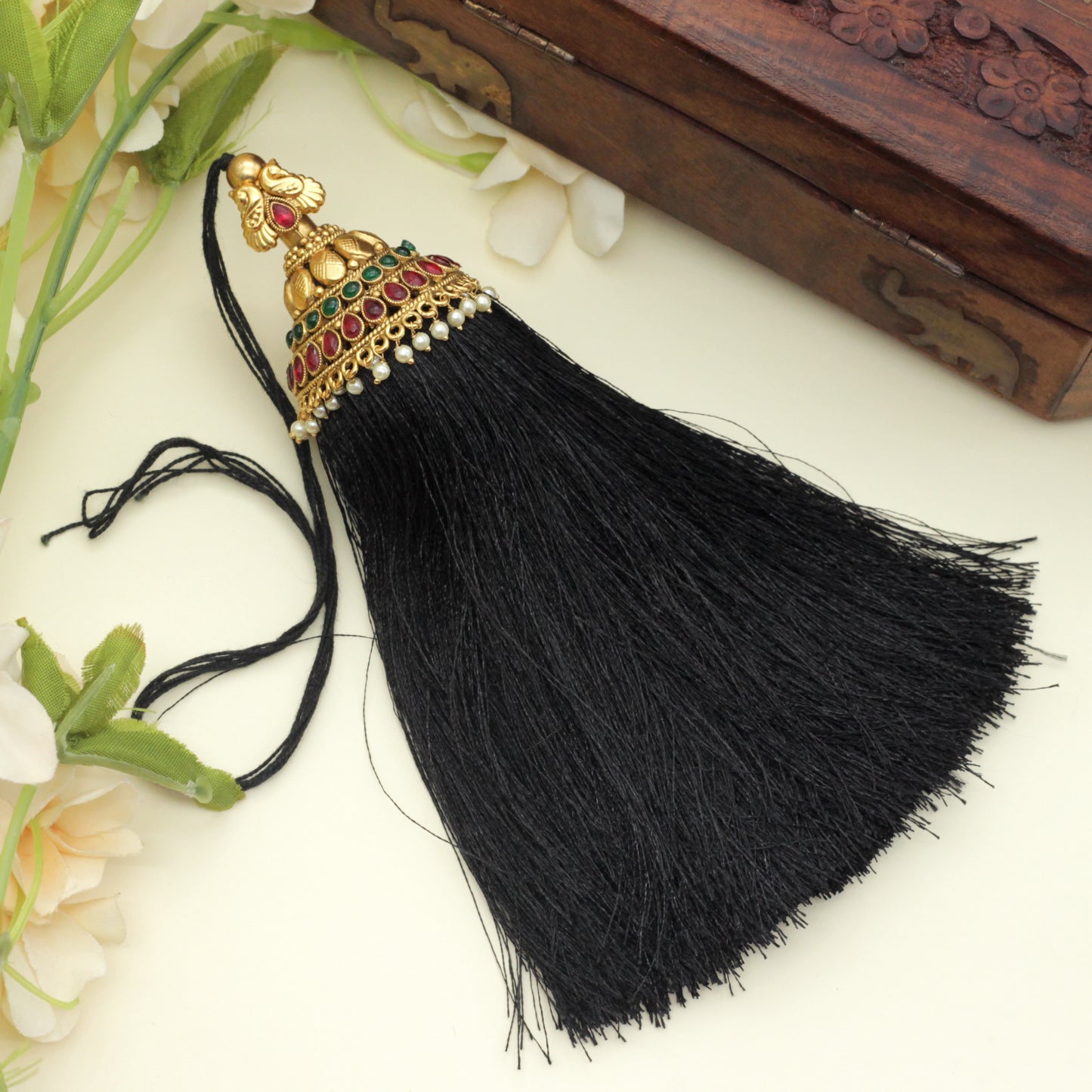 Premium South Indian No Figure No Idol Bridal Big Jada Kunjalam / Jada Koppulu Hair Accessory