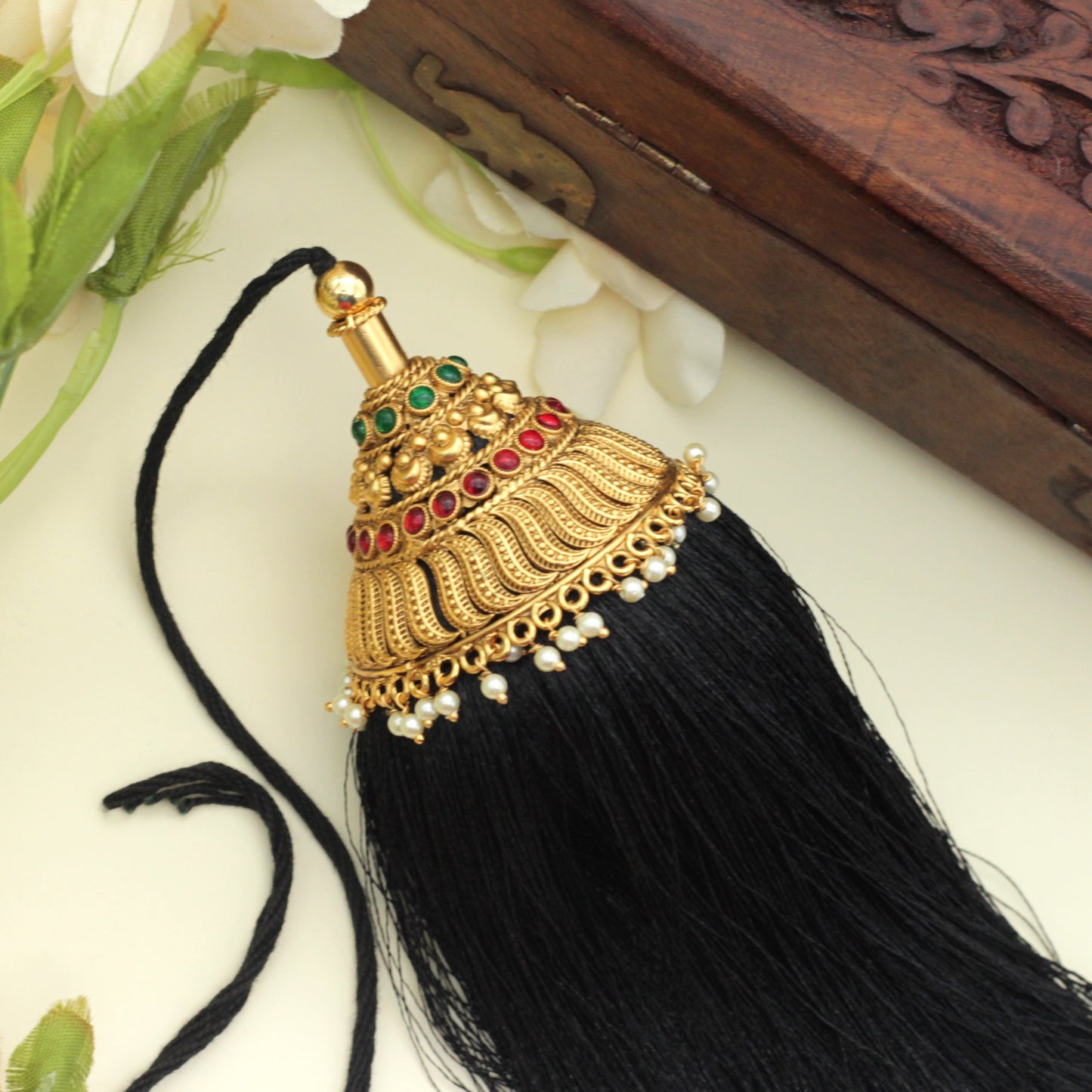 Premium South Indian No Figure No Idol Bridal Big Jada Kunjalam / Jada Koppulu Hair Accessory