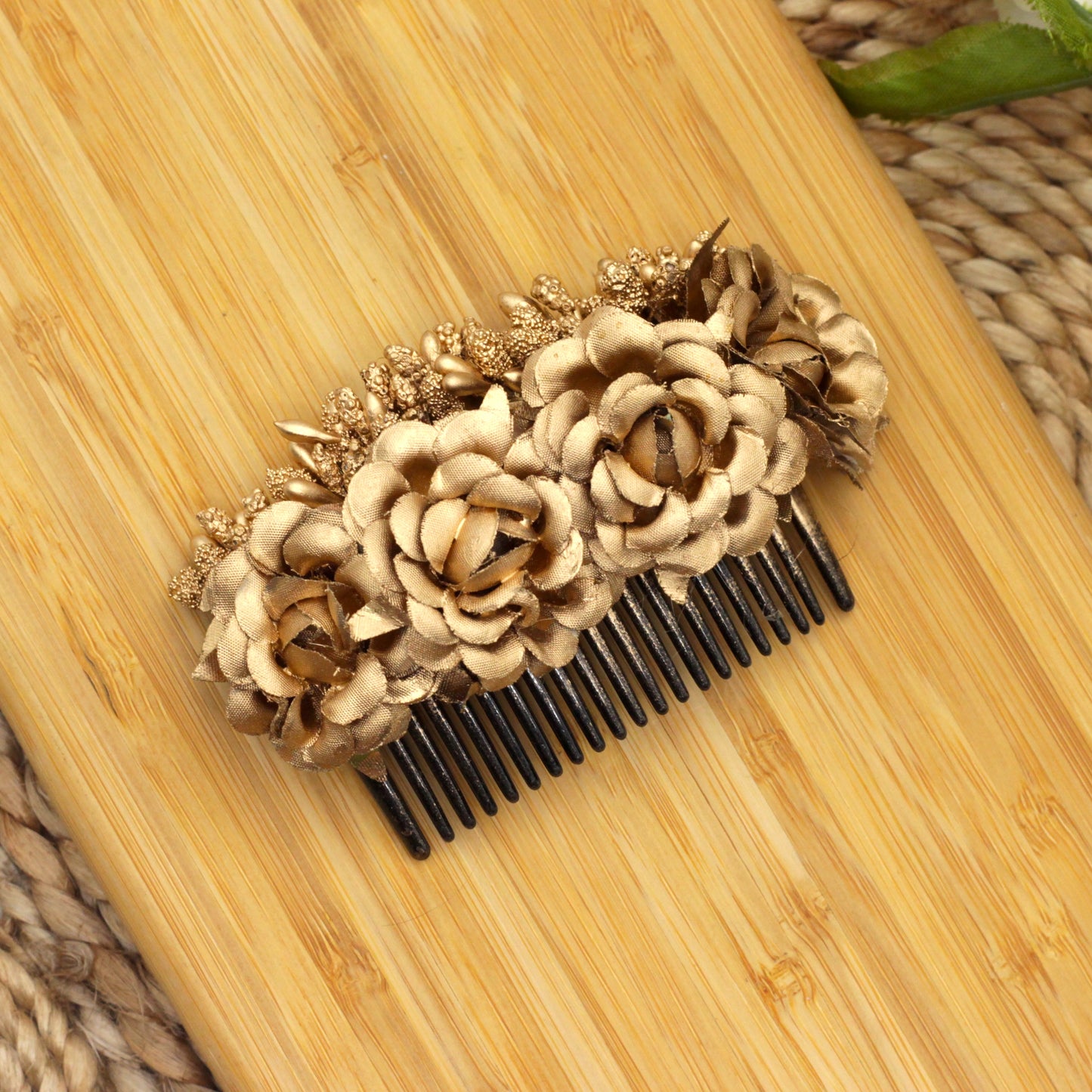 Handmade Golden Rose Comb - (Single Piece)