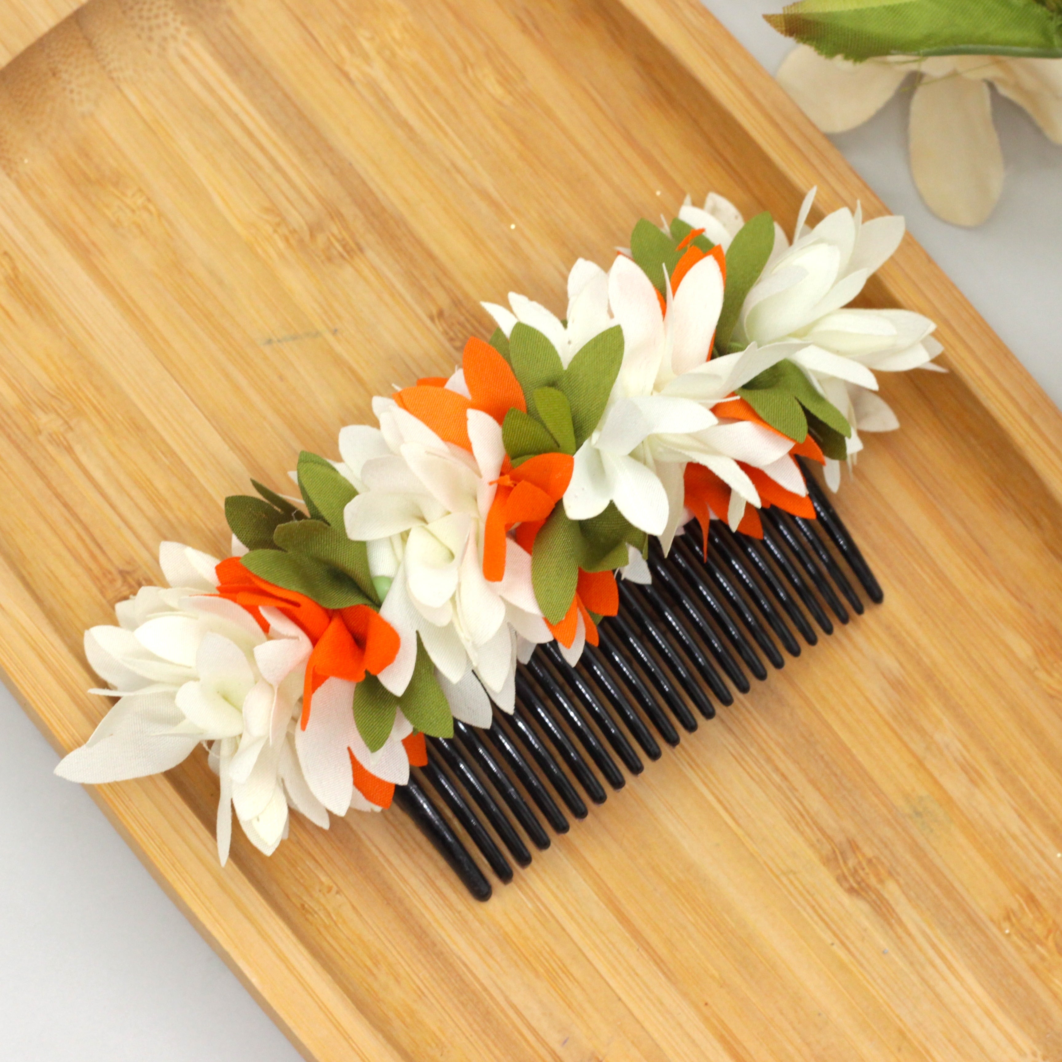 Handmade Kadhambam Flower Comb Hair Accessory (Single Piece)