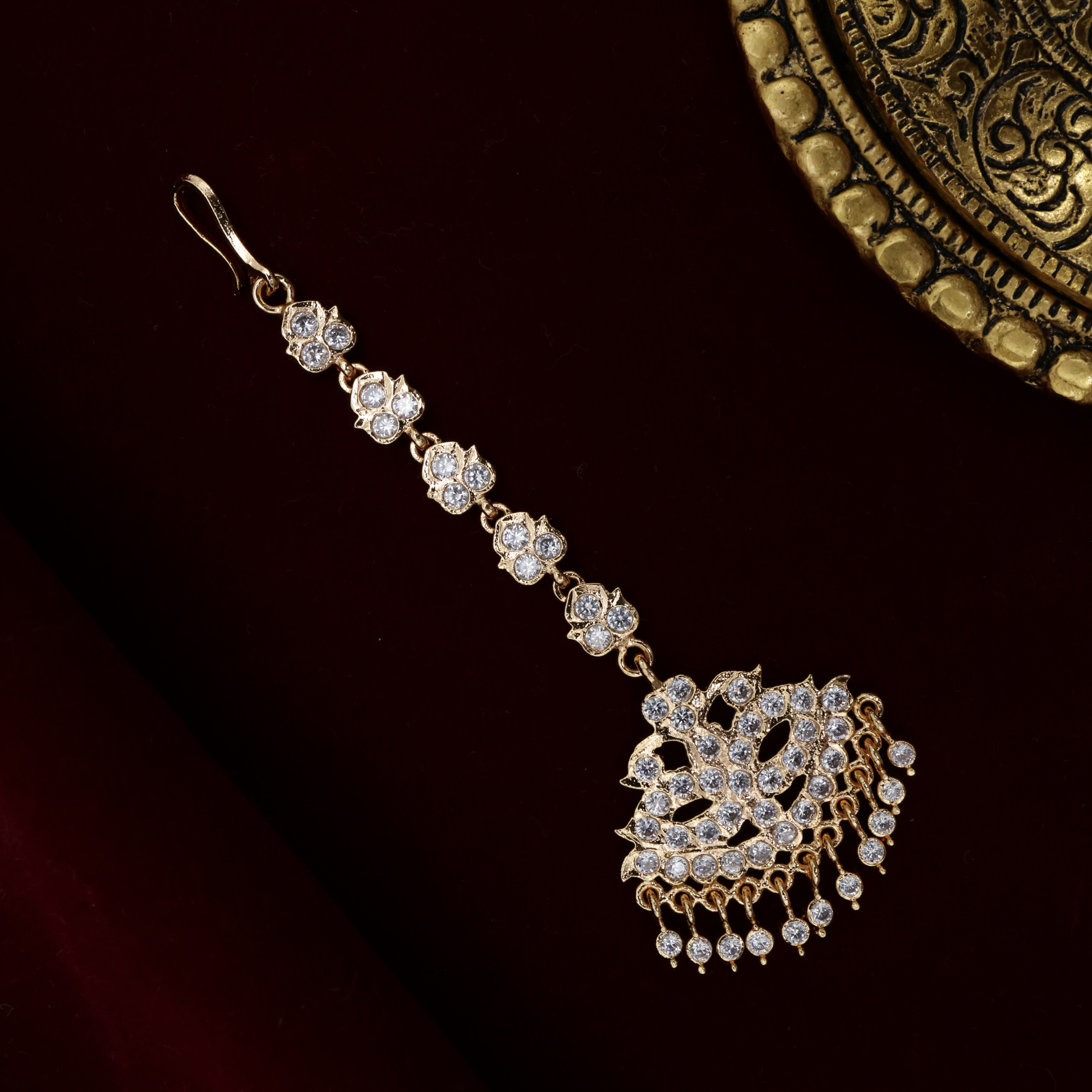 Real Gold Toned Micro Gold Polished Traditional Nethi Chutti
