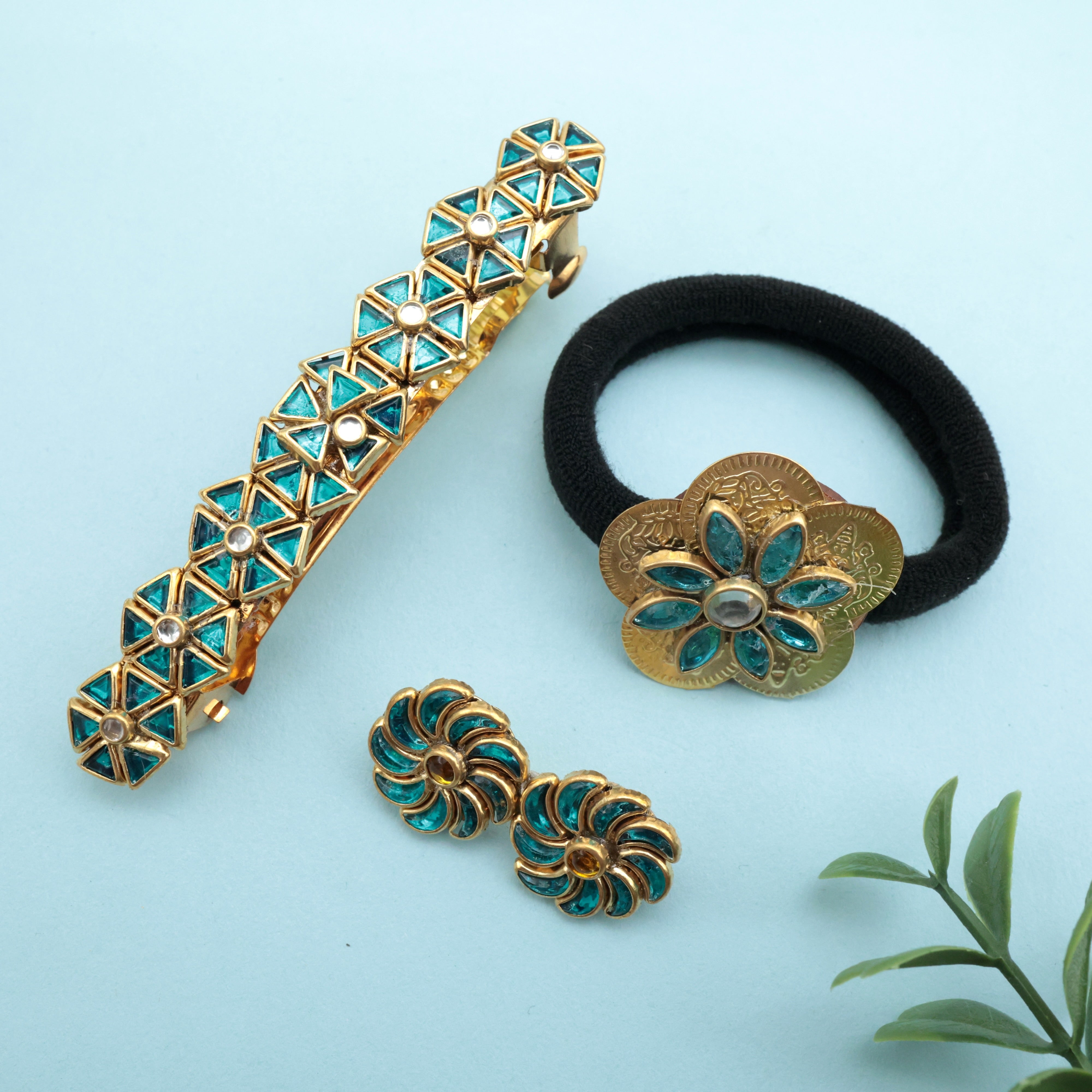 NAVARATHRI ACCESSORY COMBO (RAMA BLUE) - BEST RETURN GIFT OPTION FOR WOMEN