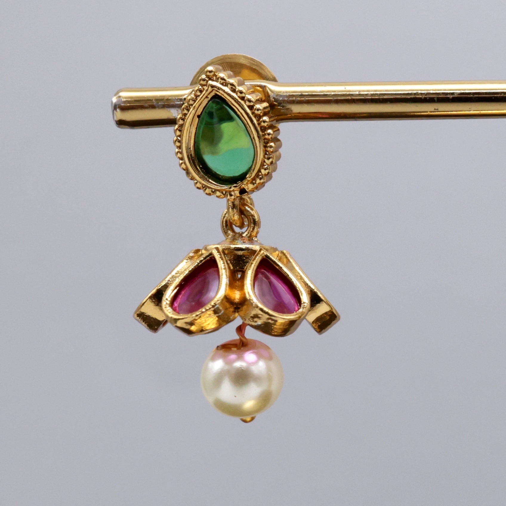 Antique Kemp Cute Small Jhumkas