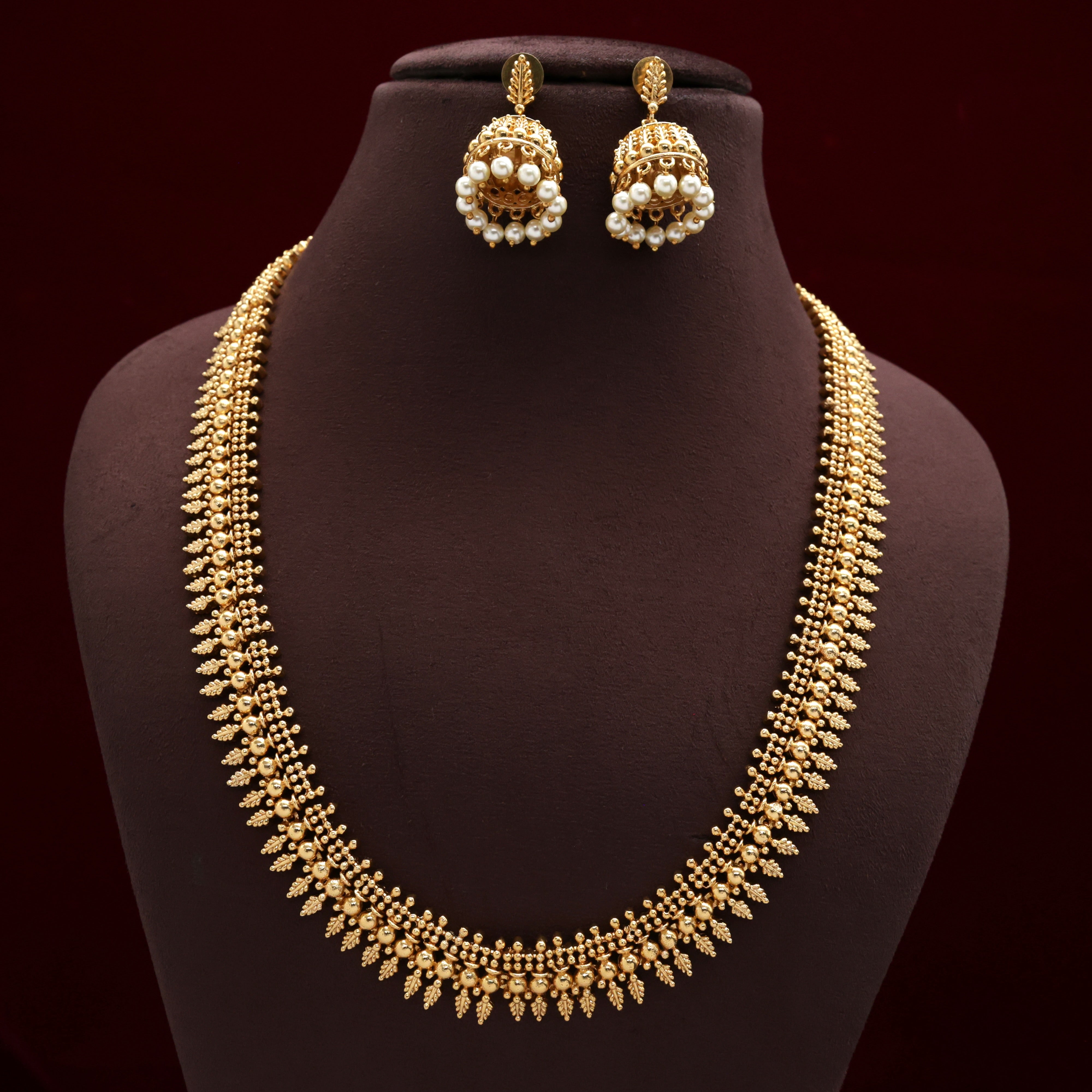 Antique Bud Leaf Haaram Set