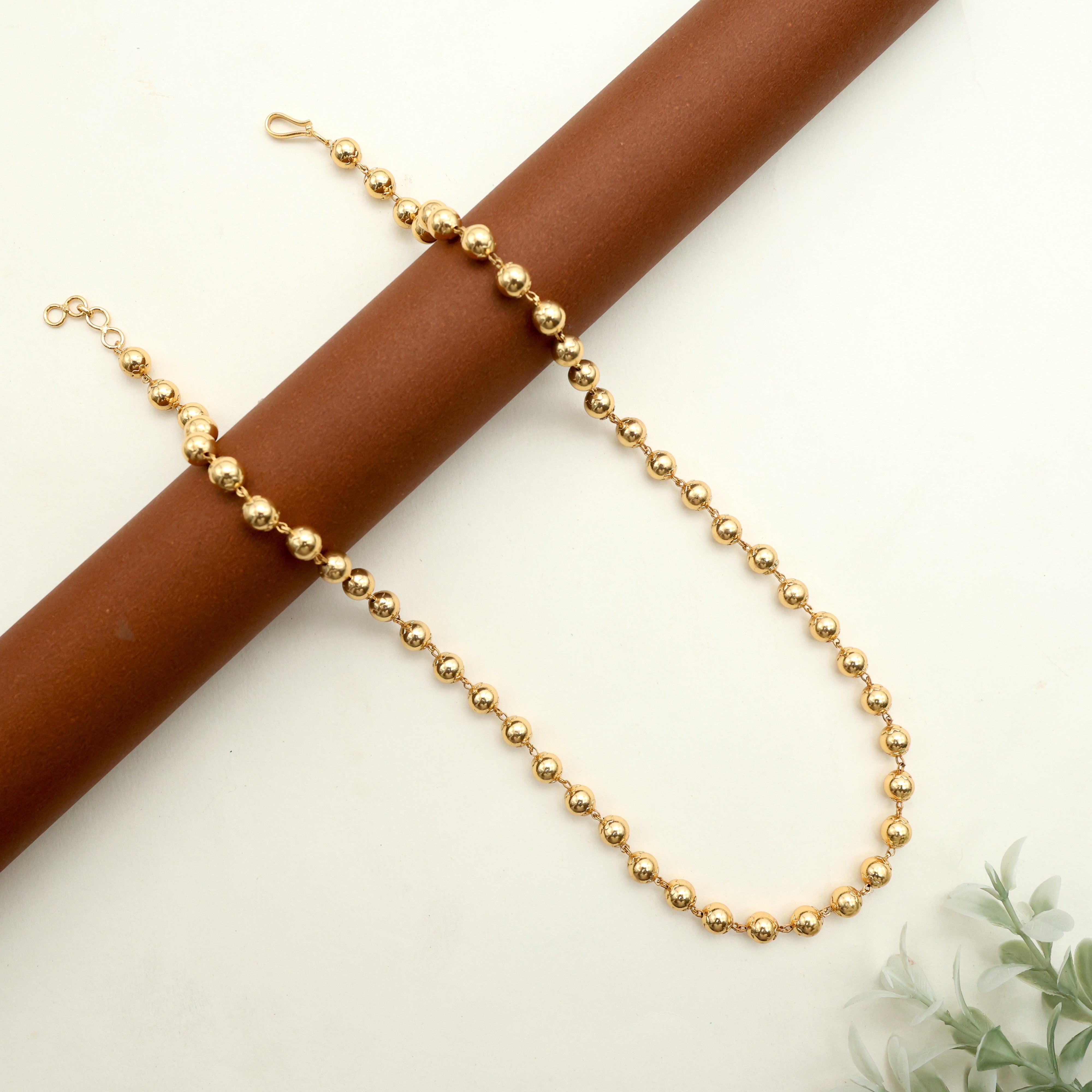 Gold Look Balls Chain - Traditional Mani Mala